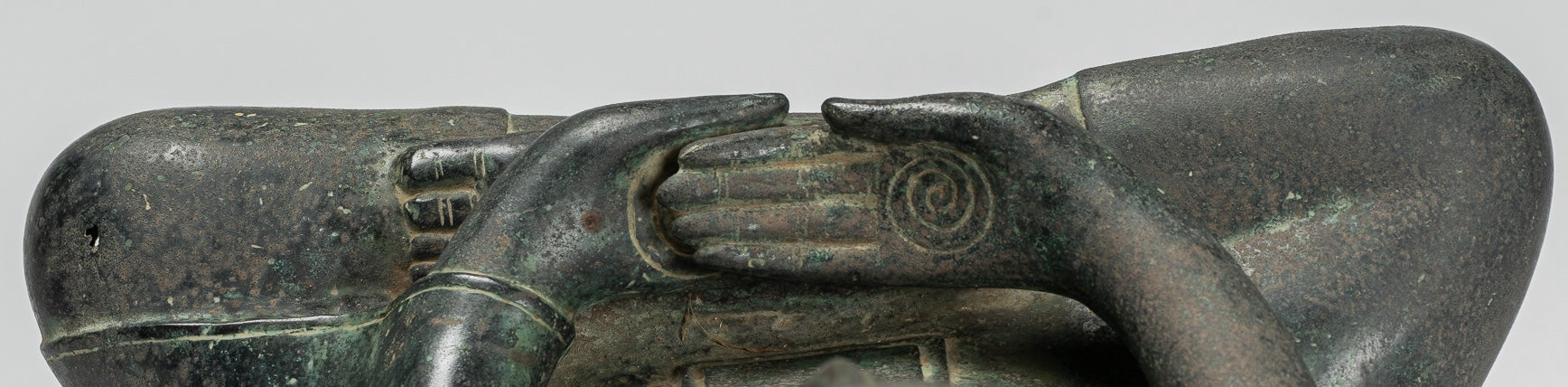 Buddha Statue - Antique Khmer Style Bronze Seated Amitabha Meditation Buddha Statue - 50cm/20"