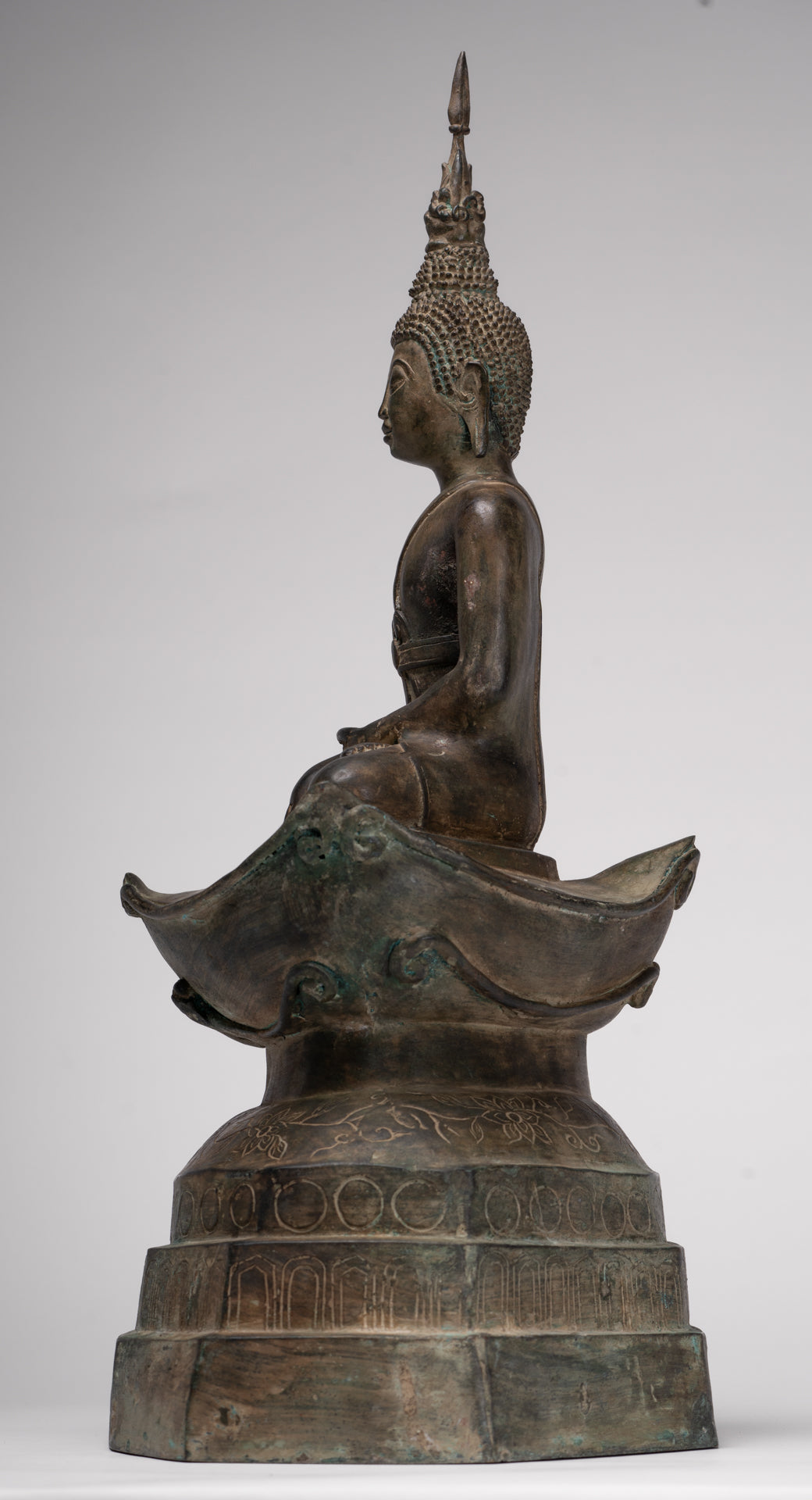 Buddha Statue - Antique Laos Style Enlightenment Buddha Statue - 55cm/22"