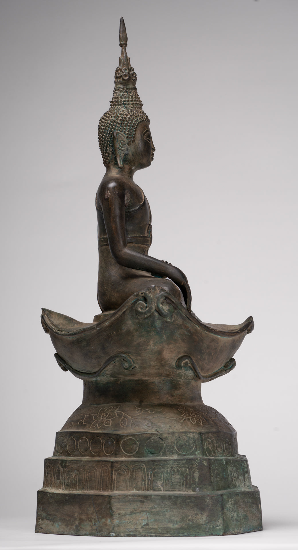 Buddha Statue - Antique Laos Style Enlightenment Buddha Statue - 55cm/22"