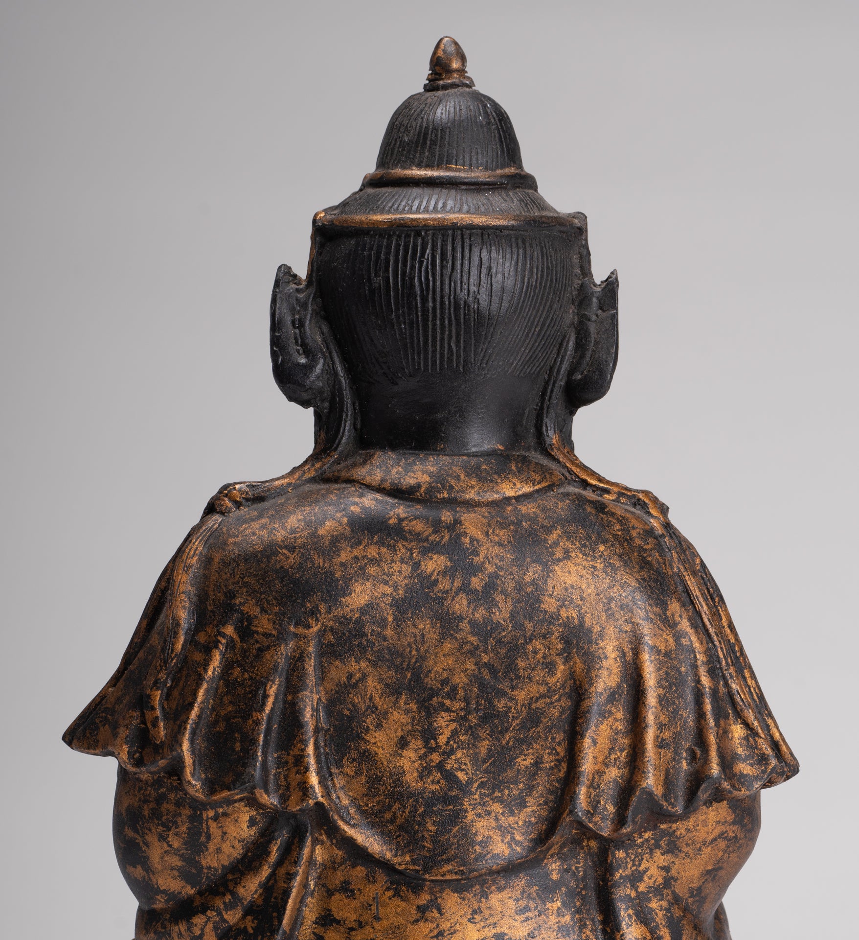 Antique Chinese Style Seated Dharmachakra Teaching Buddha Statue - 27cm/11"