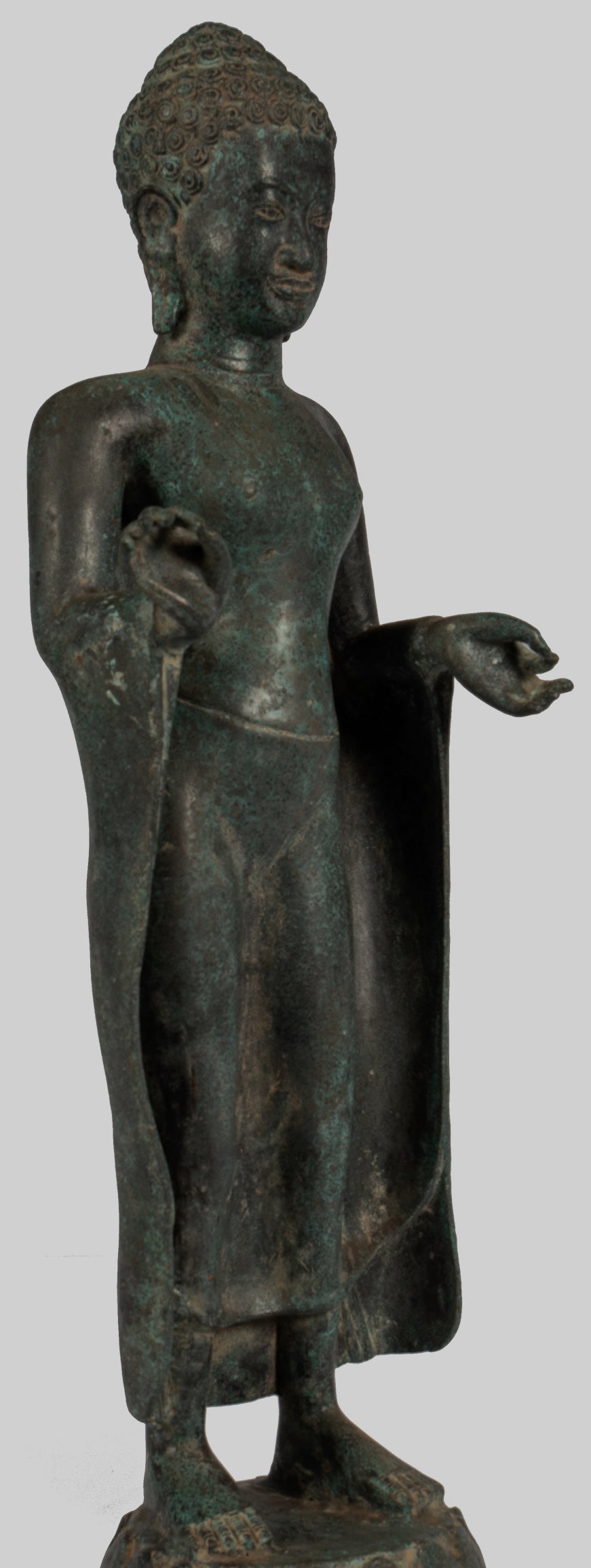 Statue di Buddha - grande statua di Buddha in stile tailandese in dharmachakra insegnando mudra - 84 cm/34 "