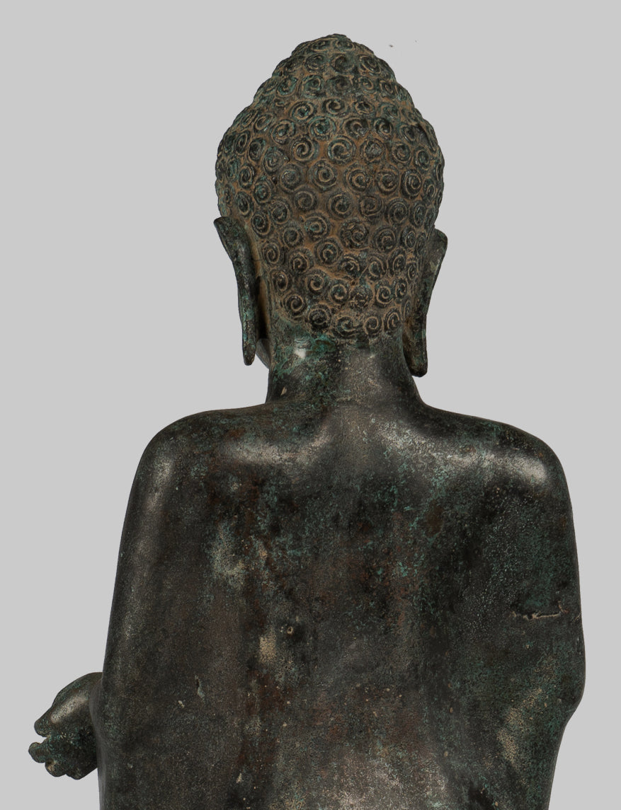 Statue di Buddha - grande statua di Buddha in stile tailandese in dharmachakra insegnando mudra - 84 cm/34 "