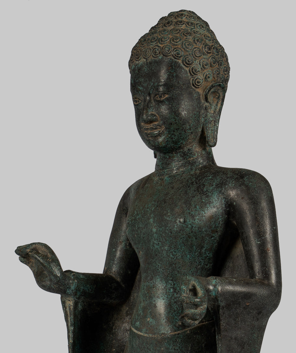 Statue di Buddha - grande statua di Buddha in stile tailandese in dharmachakra insegnando mudra - 84 cm/34 "