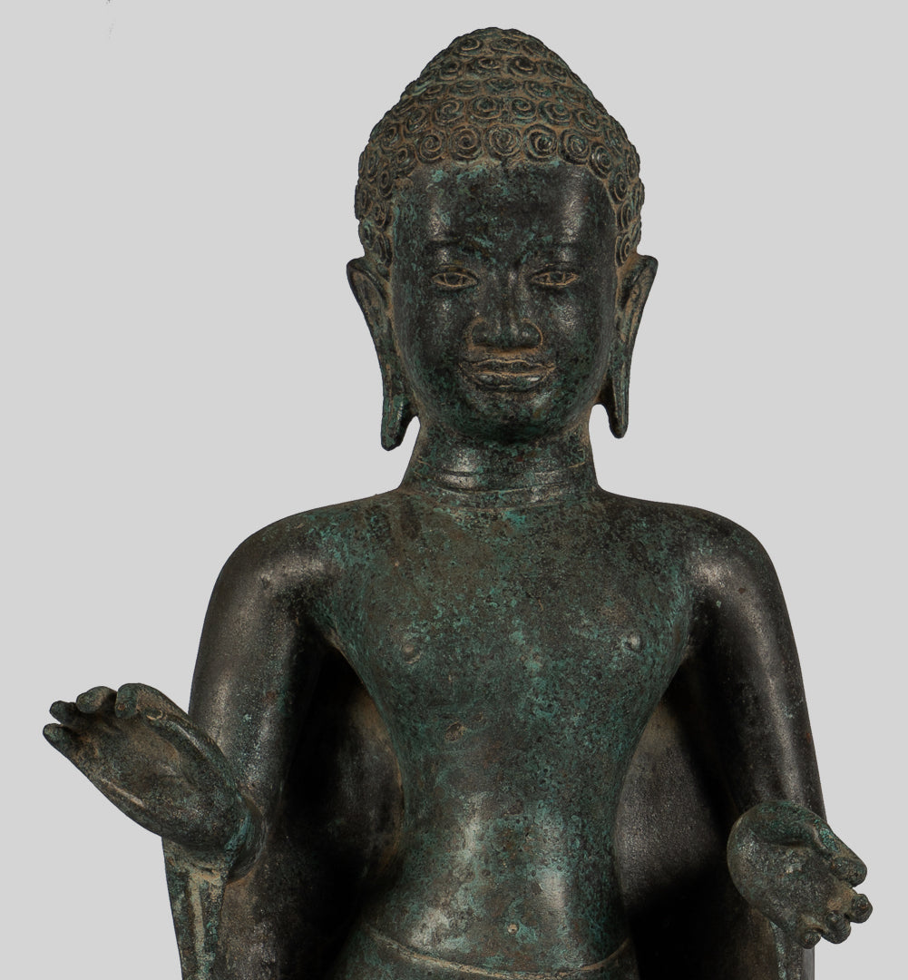 Statue di Buddha - grande statua di Buddha in stile tailandese in dharmachakra insegnando mudra - 84 cm/34 "