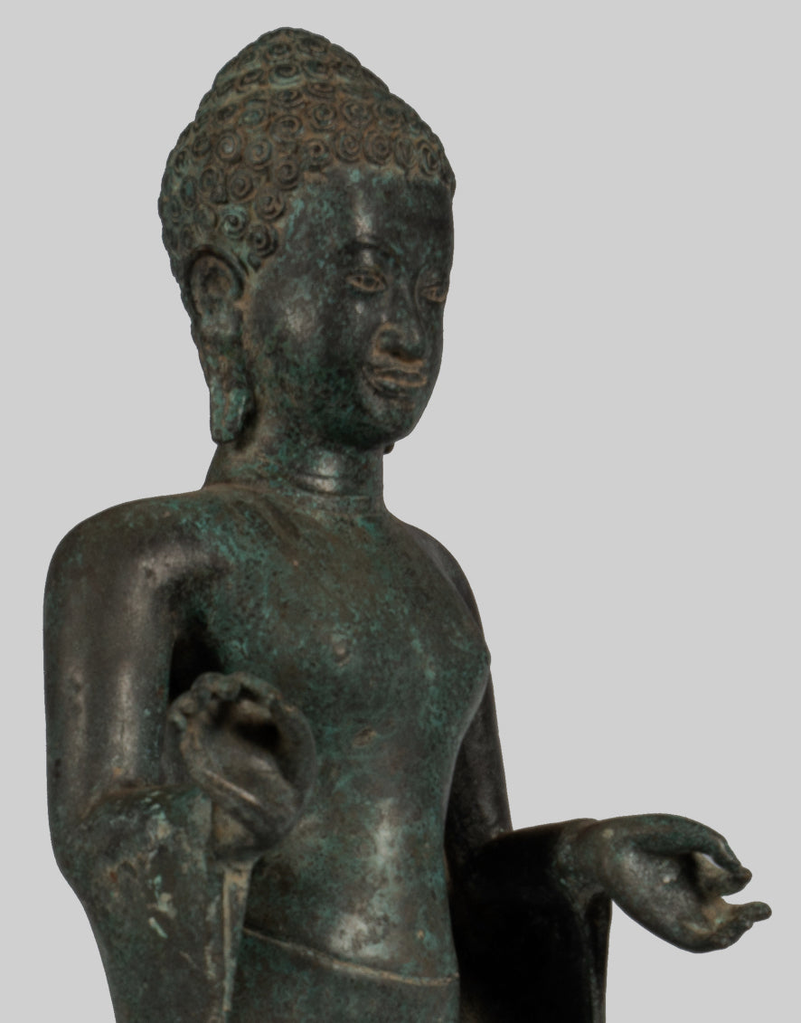 Statue di Buddha - grande statua di Buddha in stile tailandese in dharmachakra insegnando mudra - 84 cm/34 "