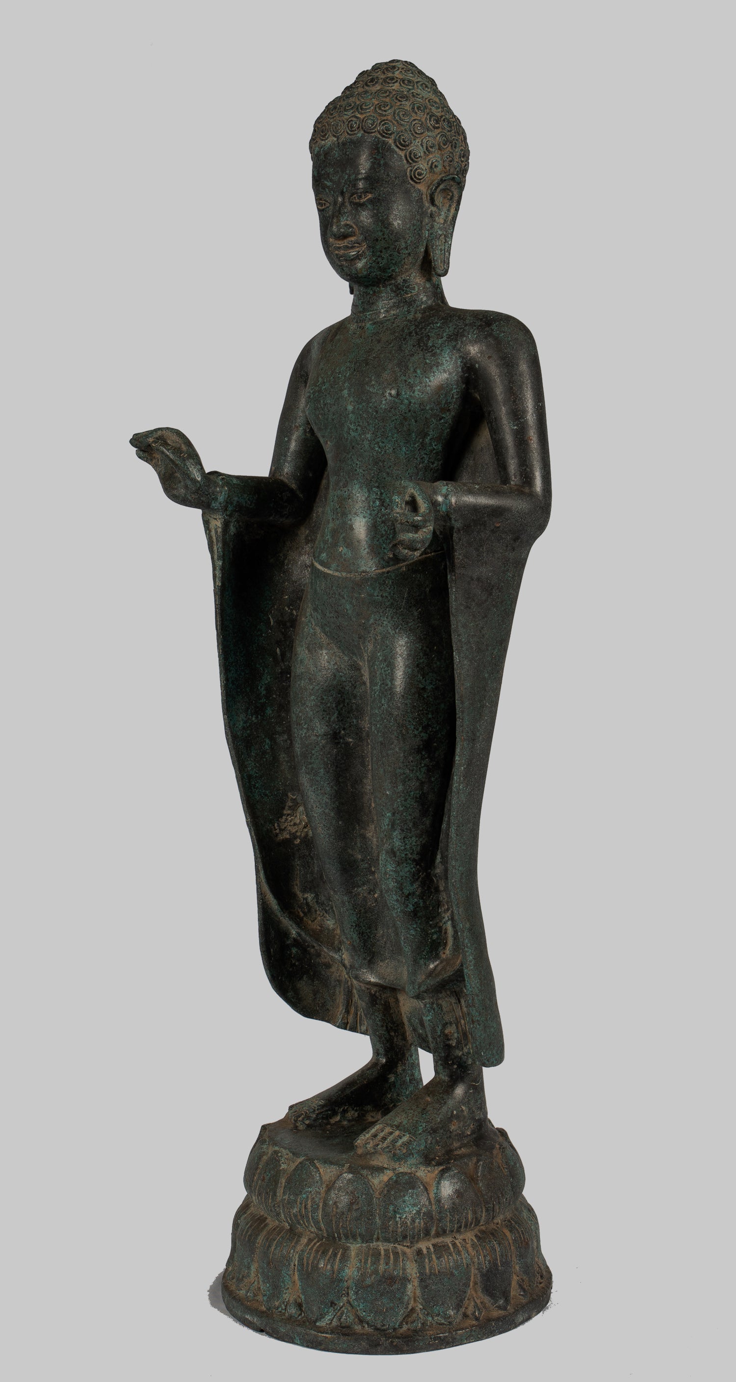 Statue di Buddha - grande statua di Buddha in stile tailandese in dharmachakra insegnando mudra - 84 cm/34 "