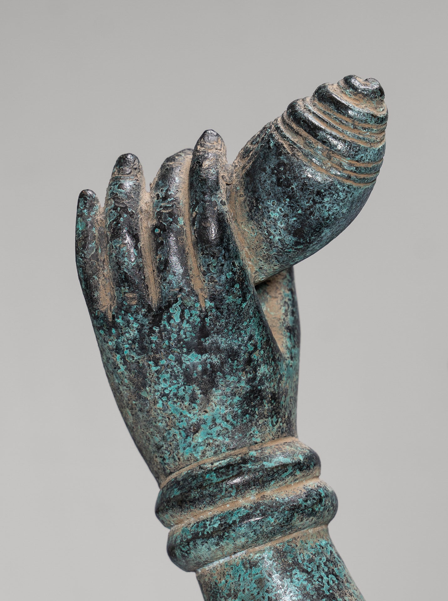 Antique Khmer Style Bronze Standing Bayon Vishnu Statue - Protector - 130cm/52"