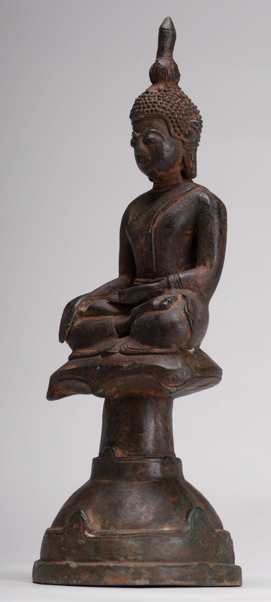 Buddha Statue - Antique Laos Style Enlightenment Buddha Statue - 33cm/13"