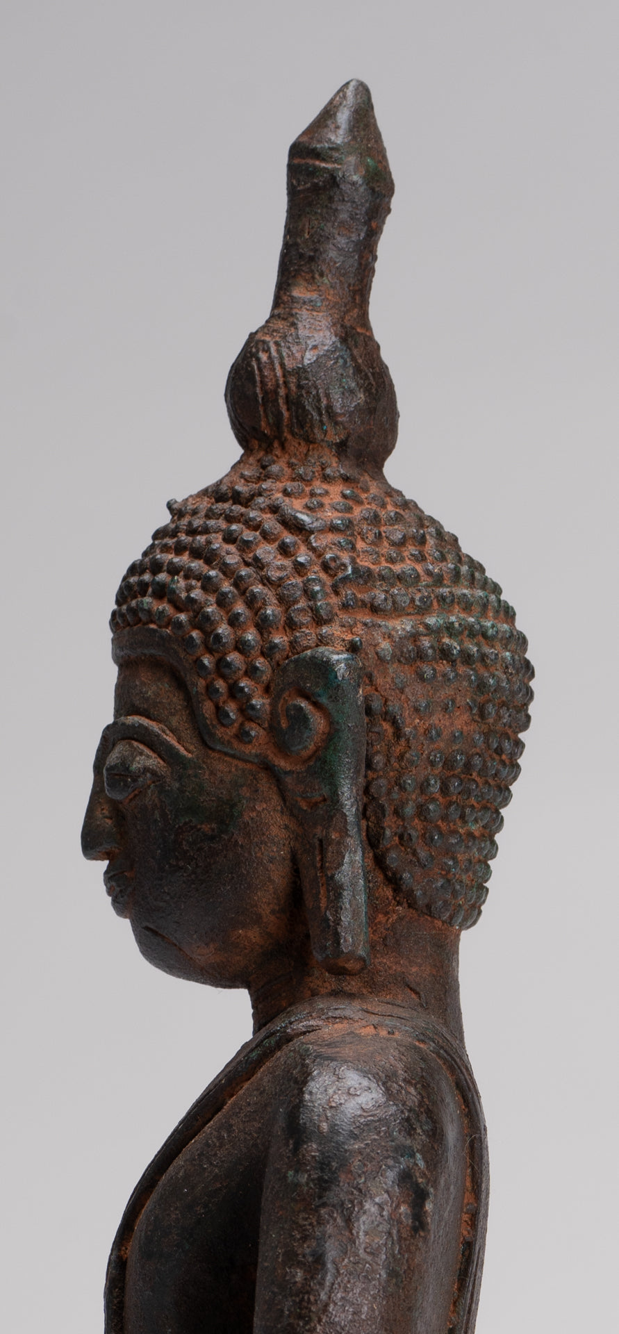 Buddha Statue - Antique Laos Style Enlightenment Buddha Statue - 33cm/13"