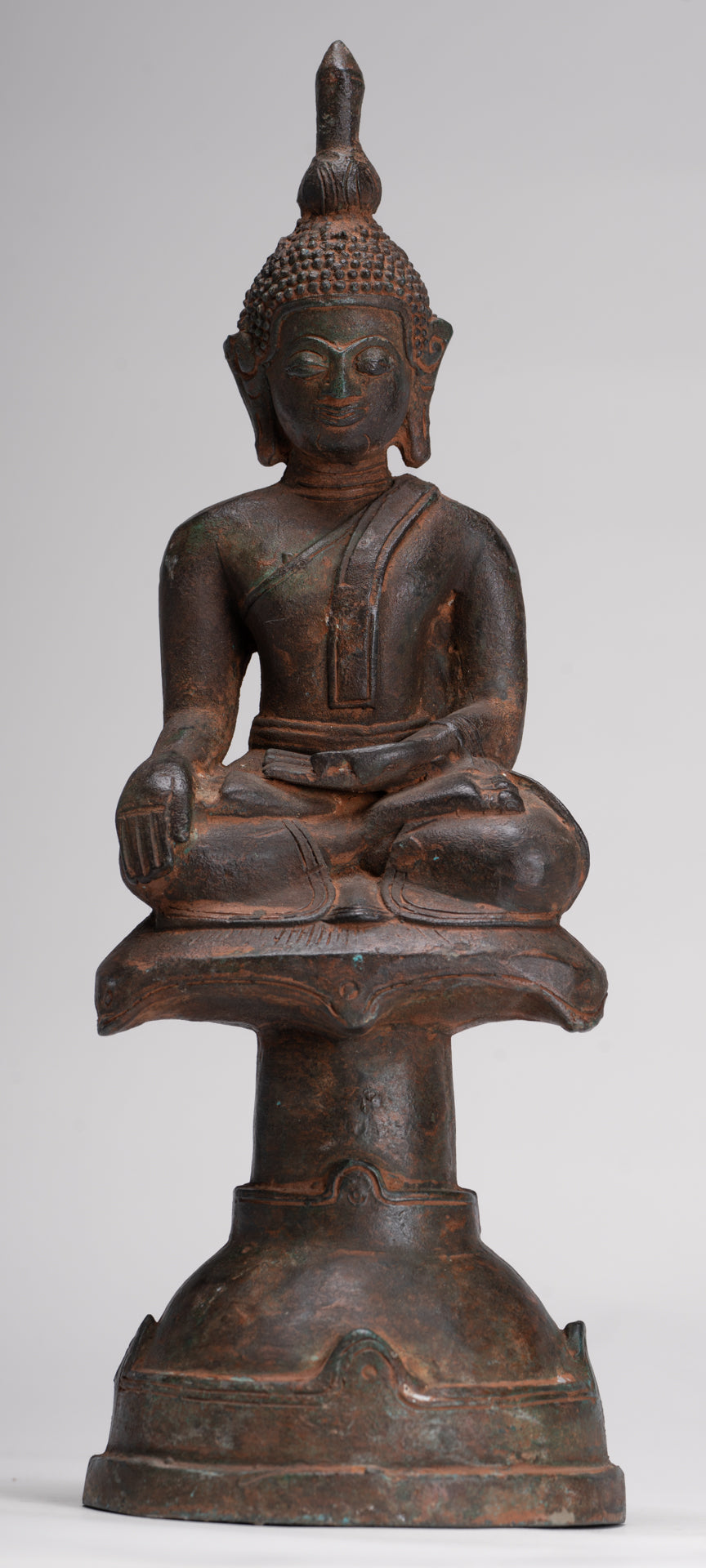Buddha Statue - Antique Laos Style Enlightenment Buddha Statue - 33cm/13"