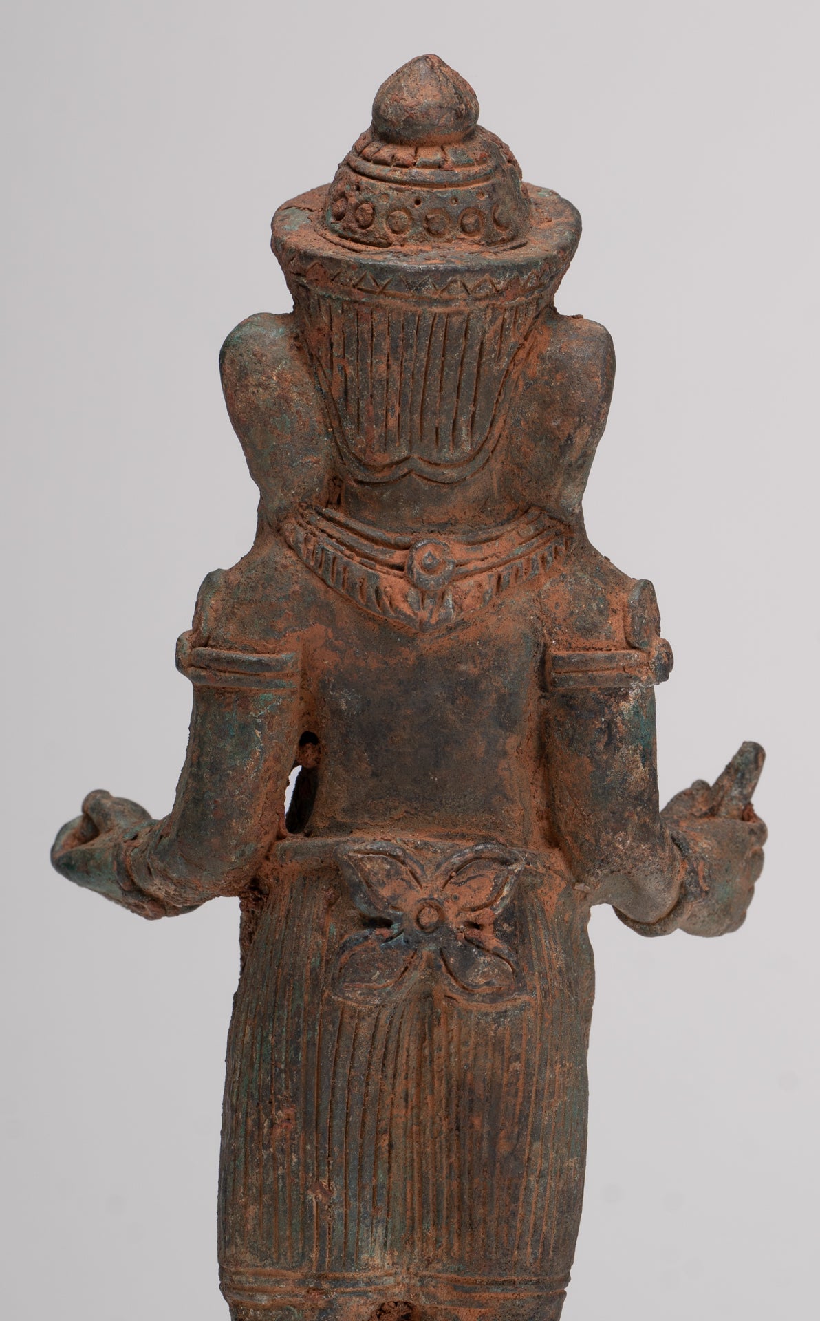 Ganesha Statue - Antique Thai Style Bronze Standing Ganesh Statue - 18.5cm/7"