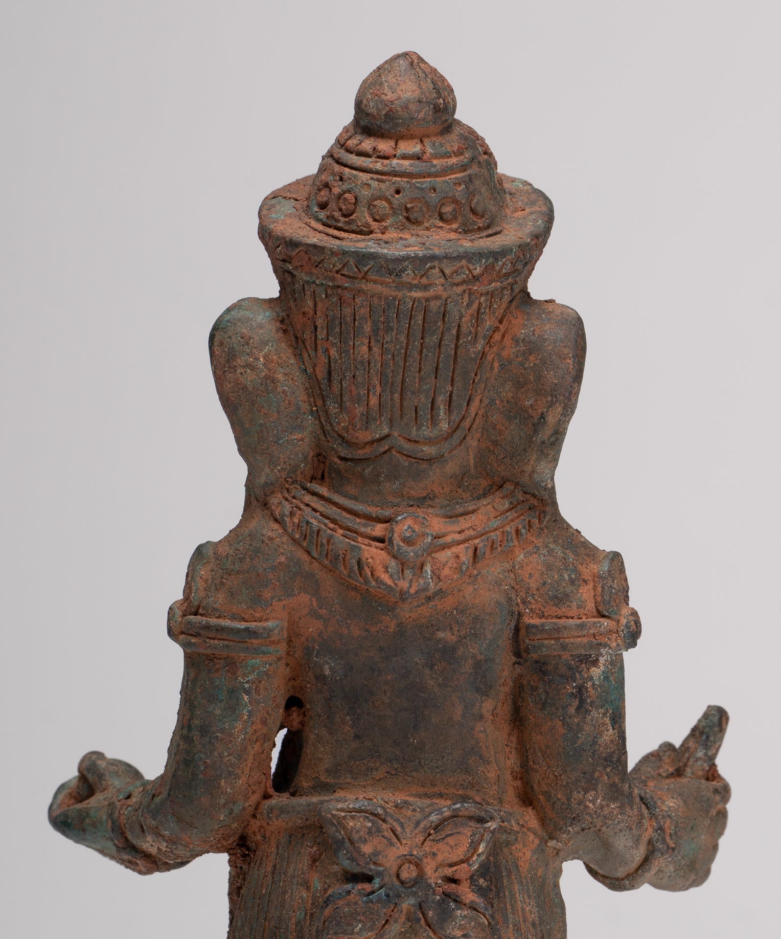 Ganesha Statue - Antique Thai Style Bronze Standing Ganesh Statue - 18.5cm/7"