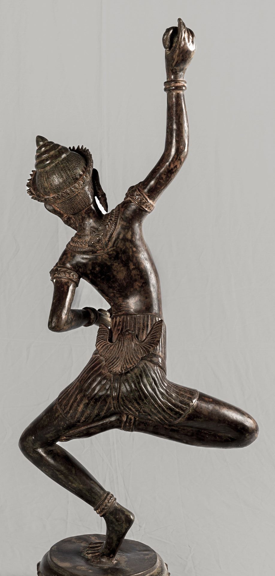Antique Thai Style Bronze Dancing Apsara or Angel Statue - 85cm/34"