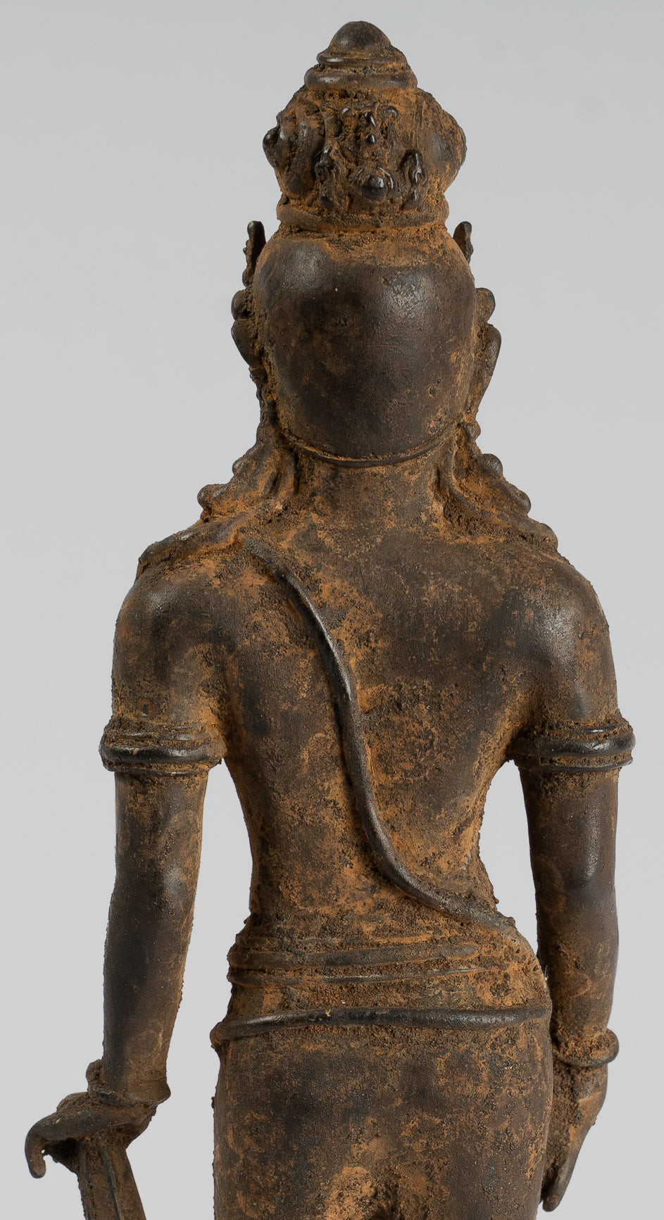 Vishnu - Estatua de bronce de alumno de estilo Java antiguo de Java - 29cm/11 "