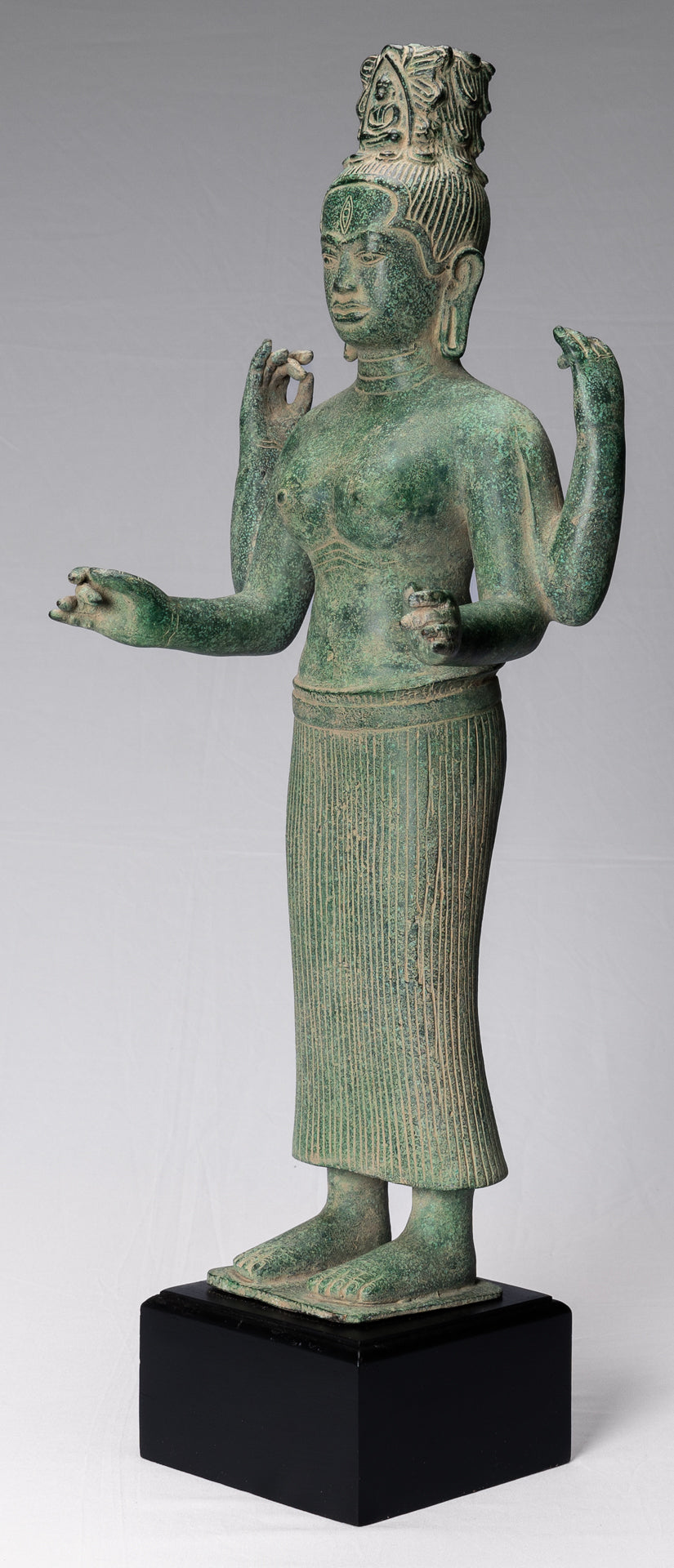 Deity Statue - Antique Khmer Style Banteay Srei Prajnaparamita Statue / Goddess - 72cm/29"