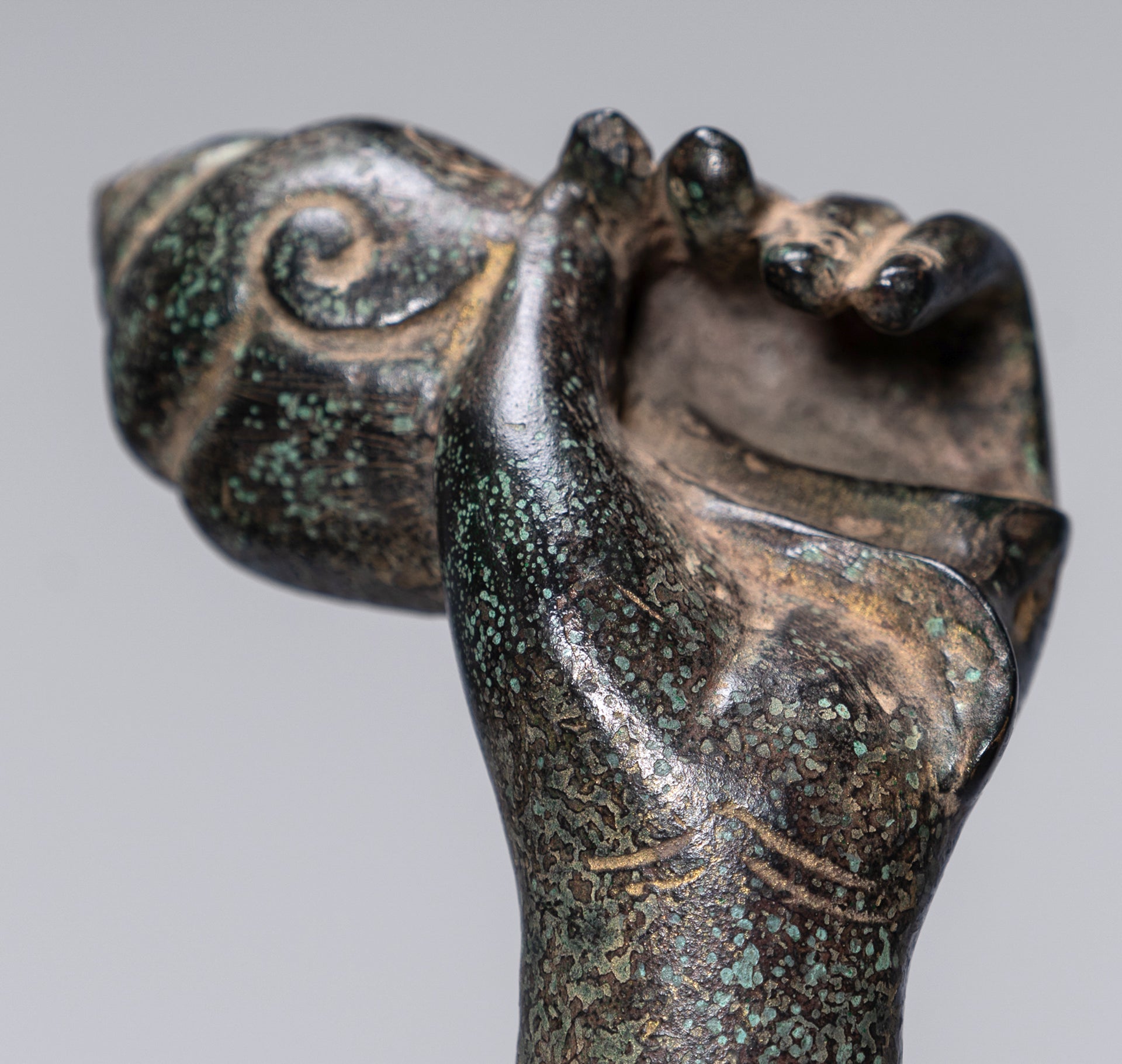 Large Antique Khmer Style Standing Bronze Bayon Style Lokeshvara Statue - 122cm/49"