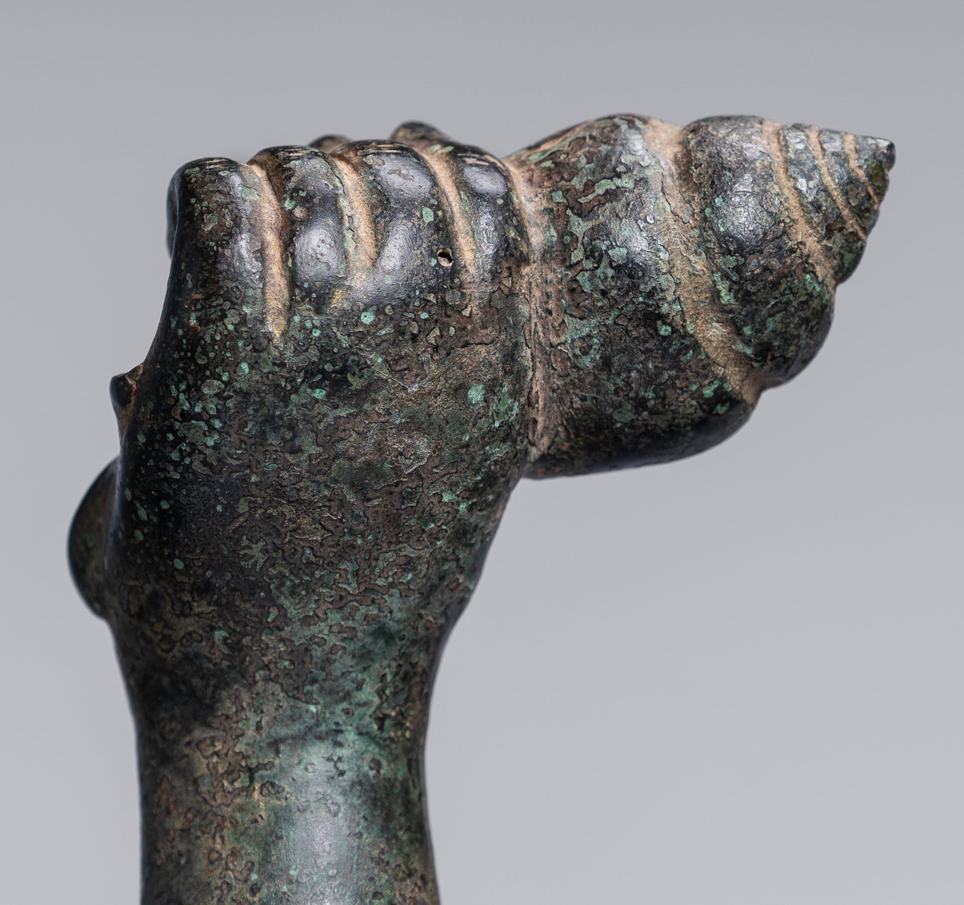 Large Antique Khmer Style Standing Bronze Bayon Style Lokeshvara Statue - 122cm/49"