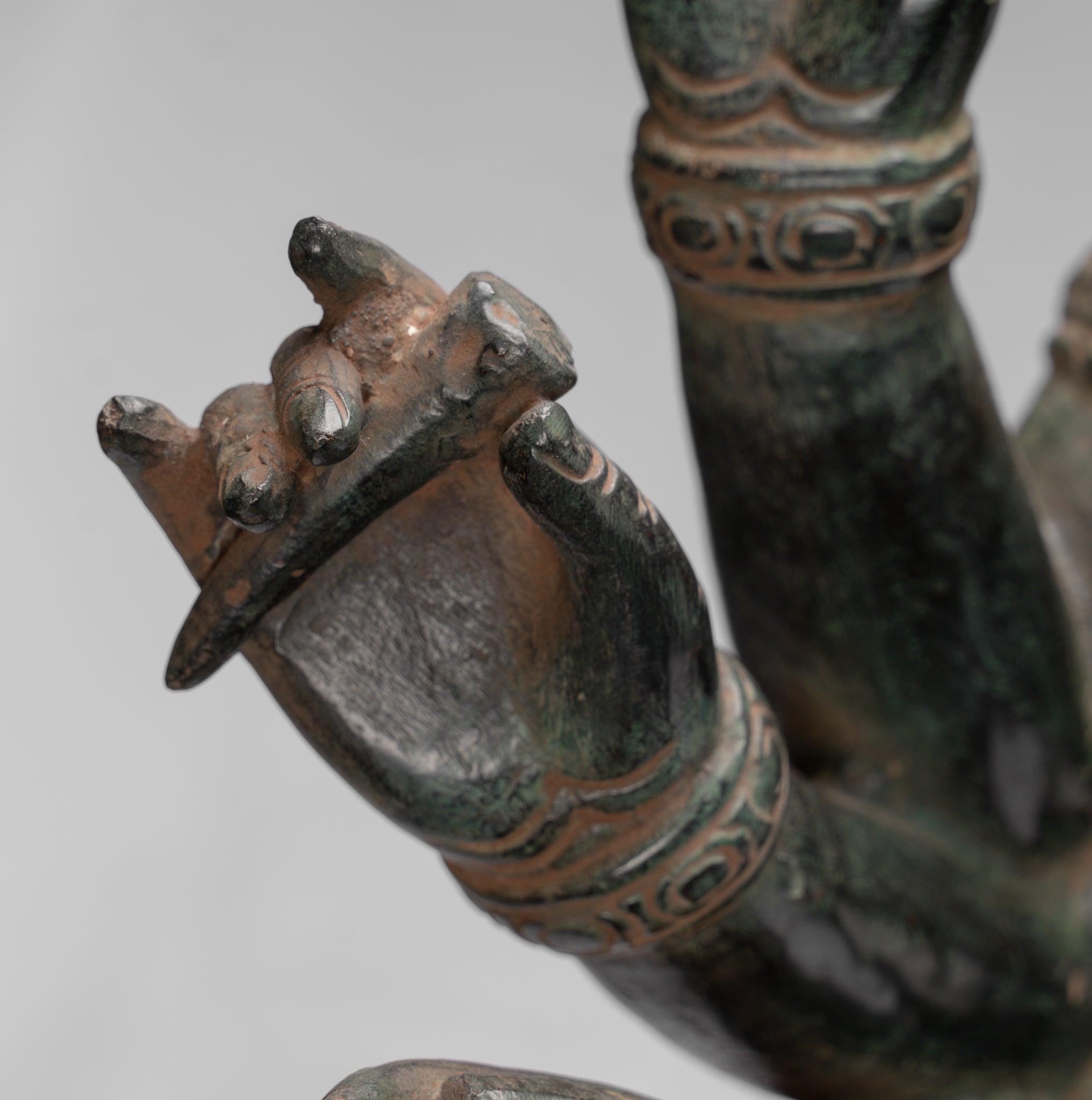 Statua di Ganesha - Statua Ganesha in stile antico Khmer in piedi in piedi e Yoni - 86 cm/34 "