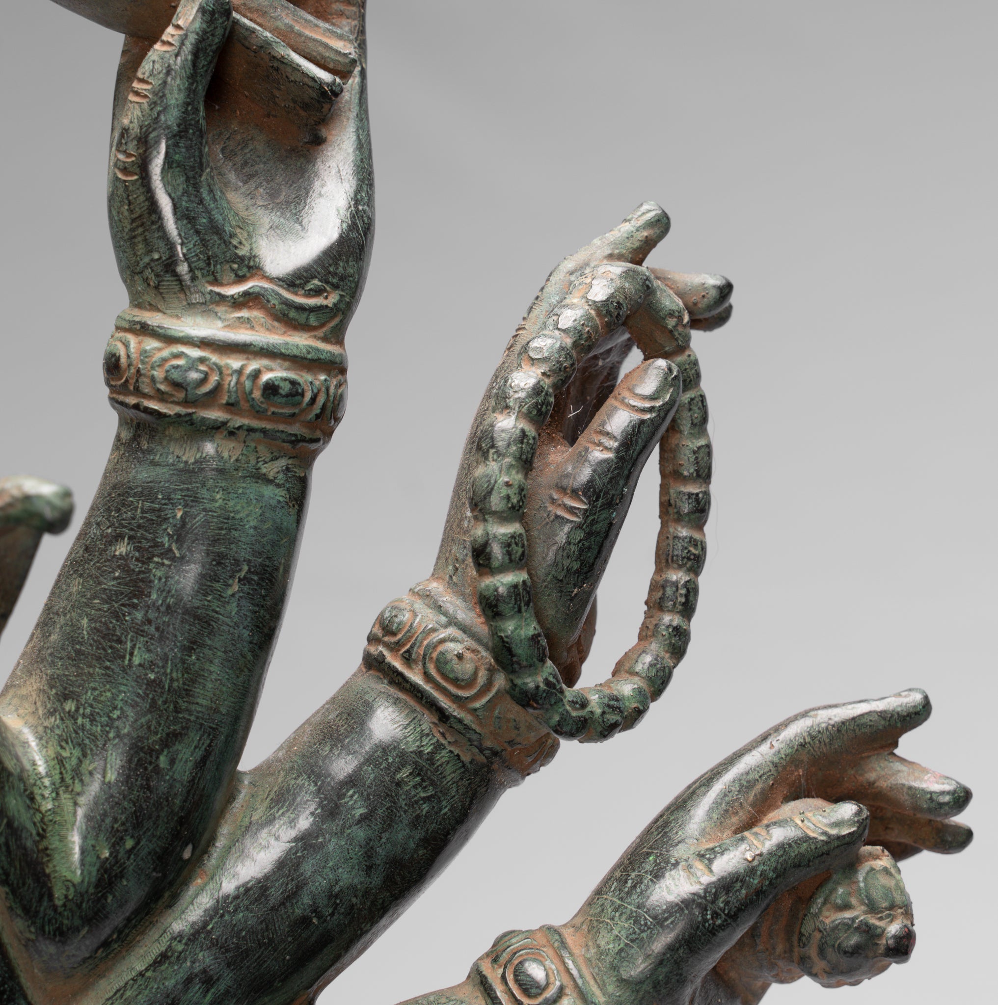 Statua di Ganesha - Statua Ganesha in stile antico Khmer in piedi in piedi e Yoni - 86 cm/34 "