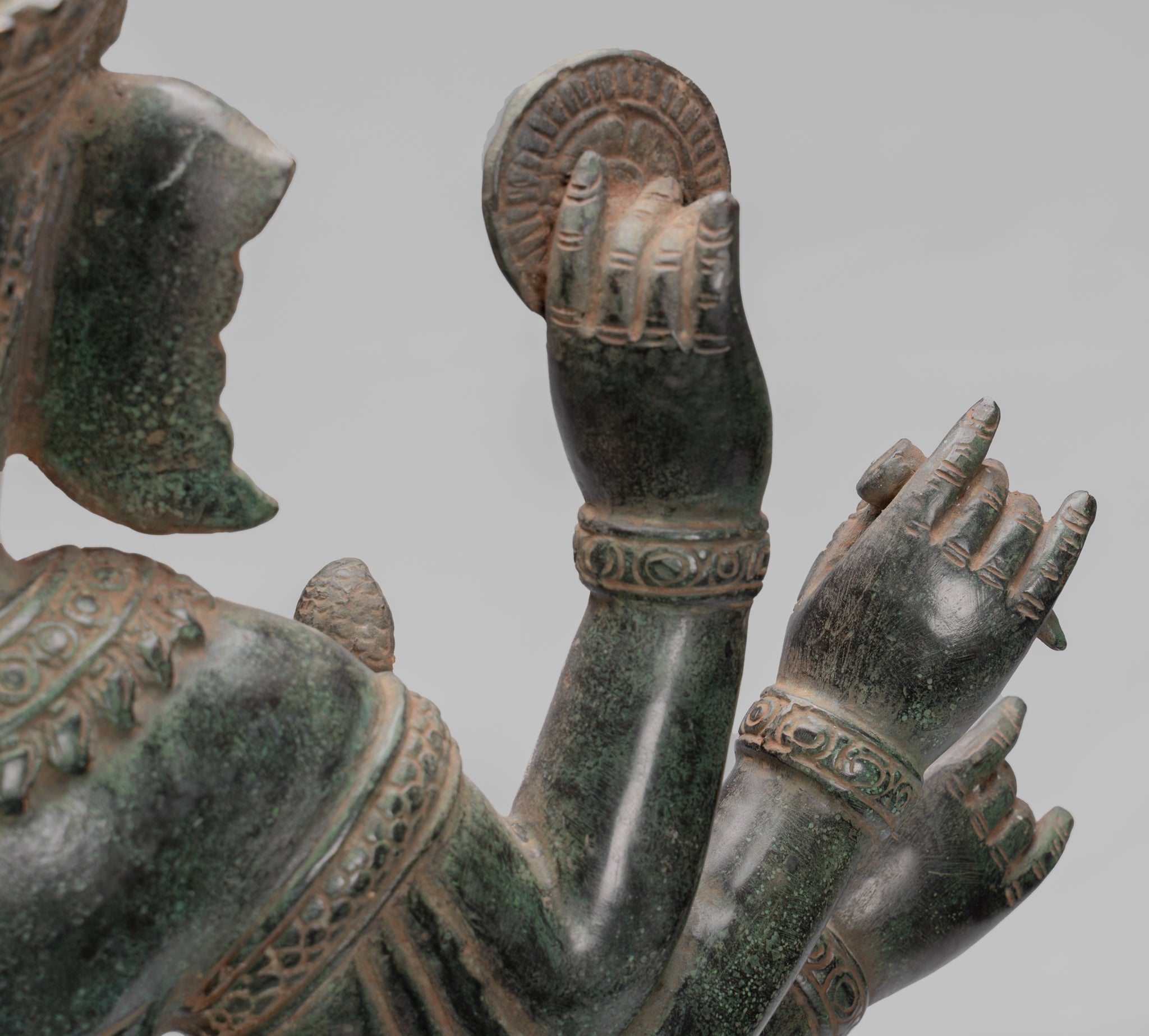 Statua di Ganesha - Statua Ganesha in stile antico Khmer in piedi in piedi e Yoni - 86 cm/34 "