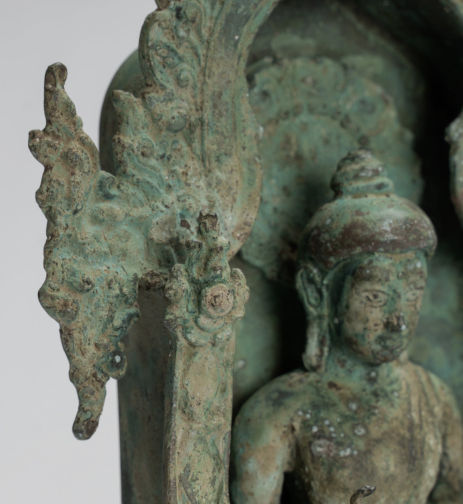 Buddha Statue - Antique Indonesian Style Bronze Seated Javanese Teaching Buddha Statue -26cm/10"
