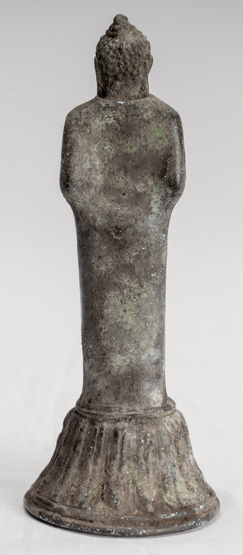 Buddha Statue - Antique Indonesian Style Standing Bronze Javanese Adoration Buddha - 16cm/6"
