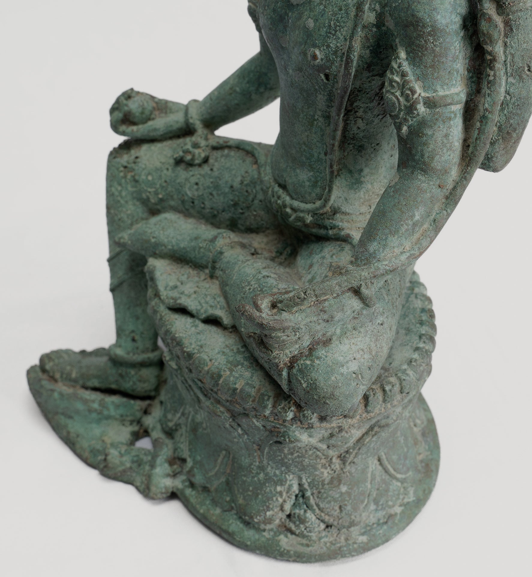 Bodhisattva Statue -Antique Indonesian Style Javanese Avalokiteshvara Bodhisattva Statue - 20.5cm/8"