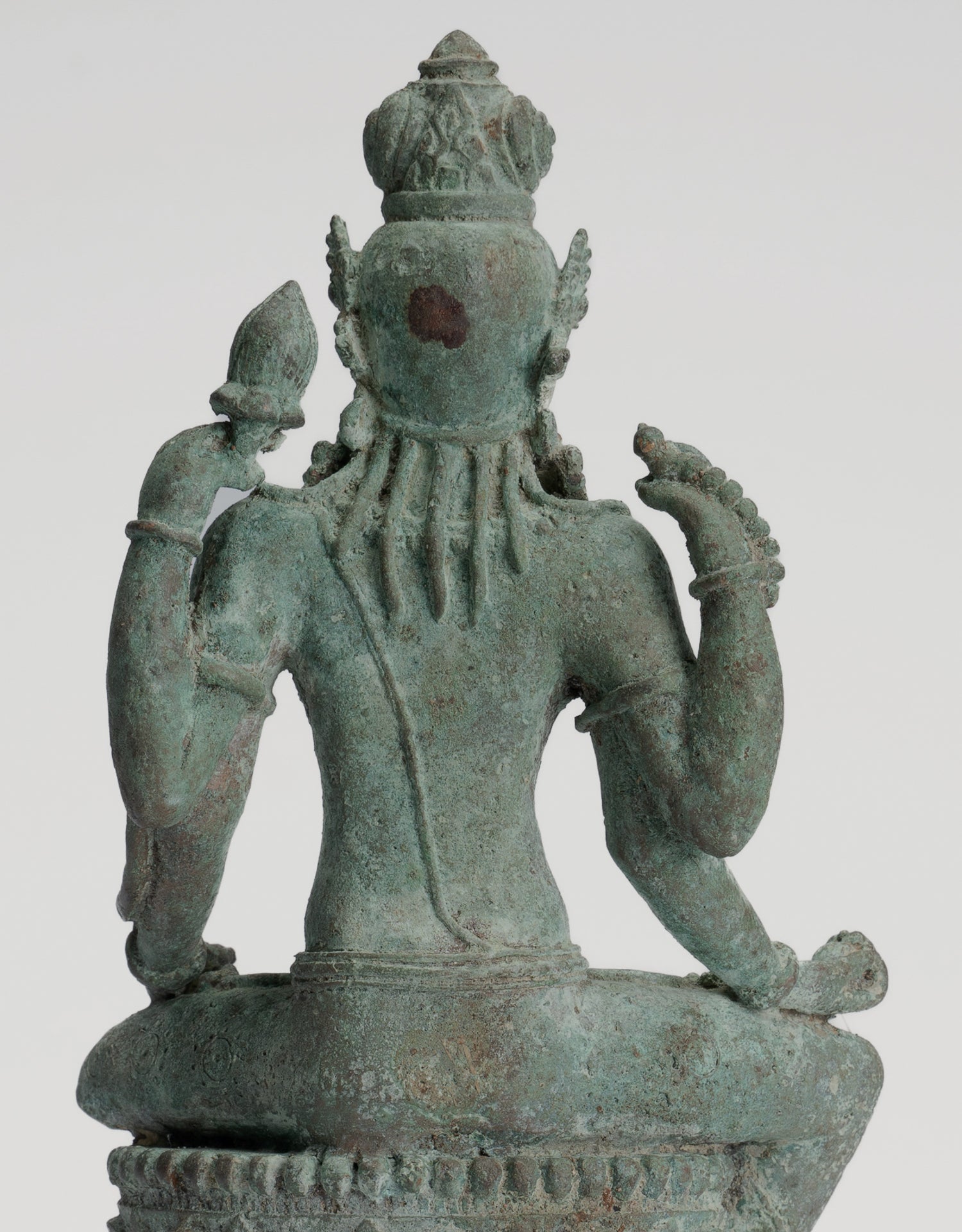 Bodhisattva Statue -Antique Indonesian Style Javanese Avalokiteshvara Bodhisattva Statue - 20.5cm/8"