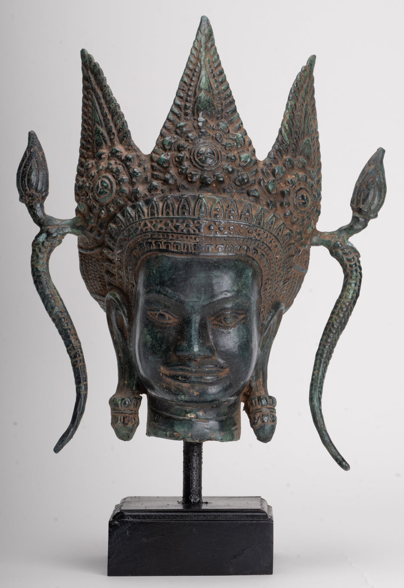 Antique Khmer Style Bronze Angkor Wat Apsara or Angel Statue - 35cm/14"