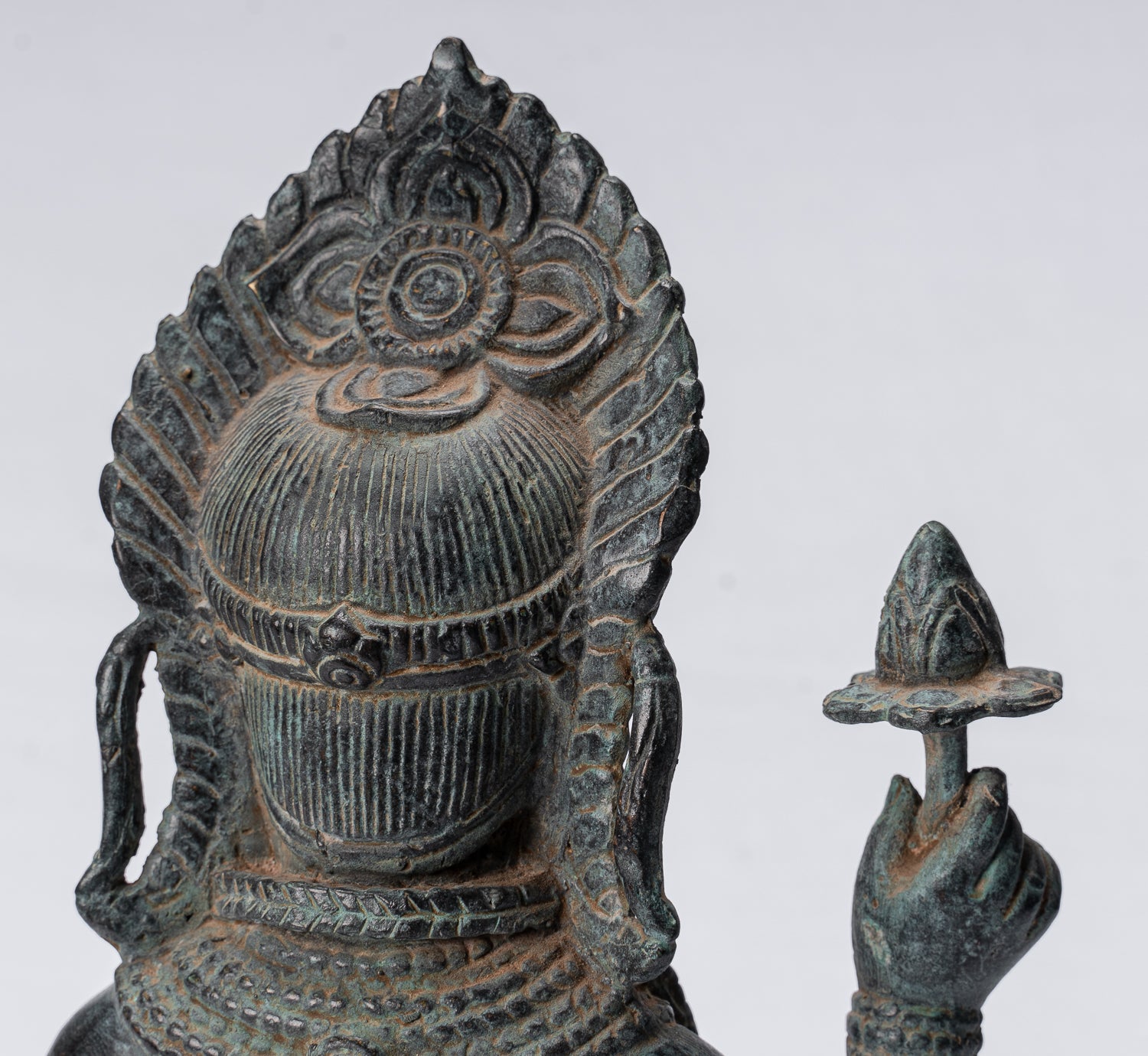 Statue Apsara - Antique Khmer Style Angkor Wat Bronzo Apsara o Angel - 35 cm/14 "