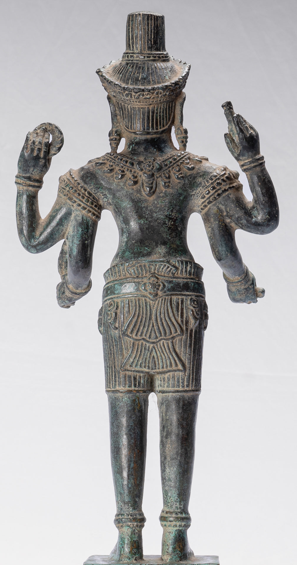 Shiva Statue - Antique Khmer Style Bronze Angkor Wat Style Shiva Statue - 44cm/18"