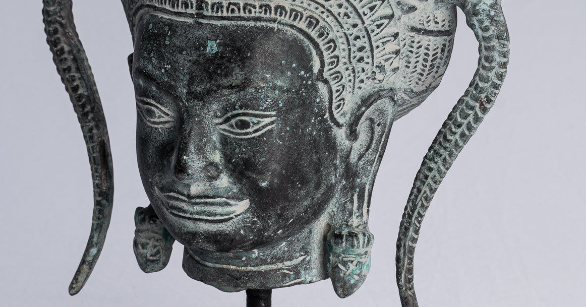 Apsara - Antique Khmer Style Bronzo Angkor Wat Apsara o Angel Statue - 35cm/14 "