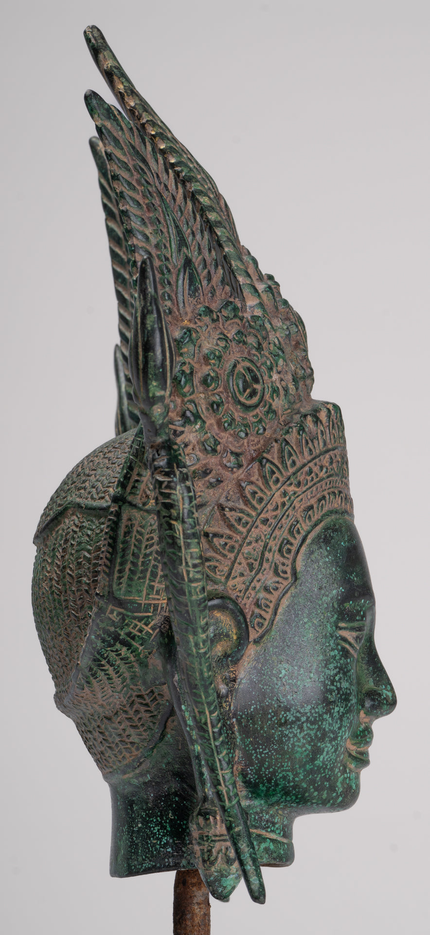 Apsara - Antique Khmer Style Bronze Angkor Wat Apsara or Angel Statue - 38cm/15"