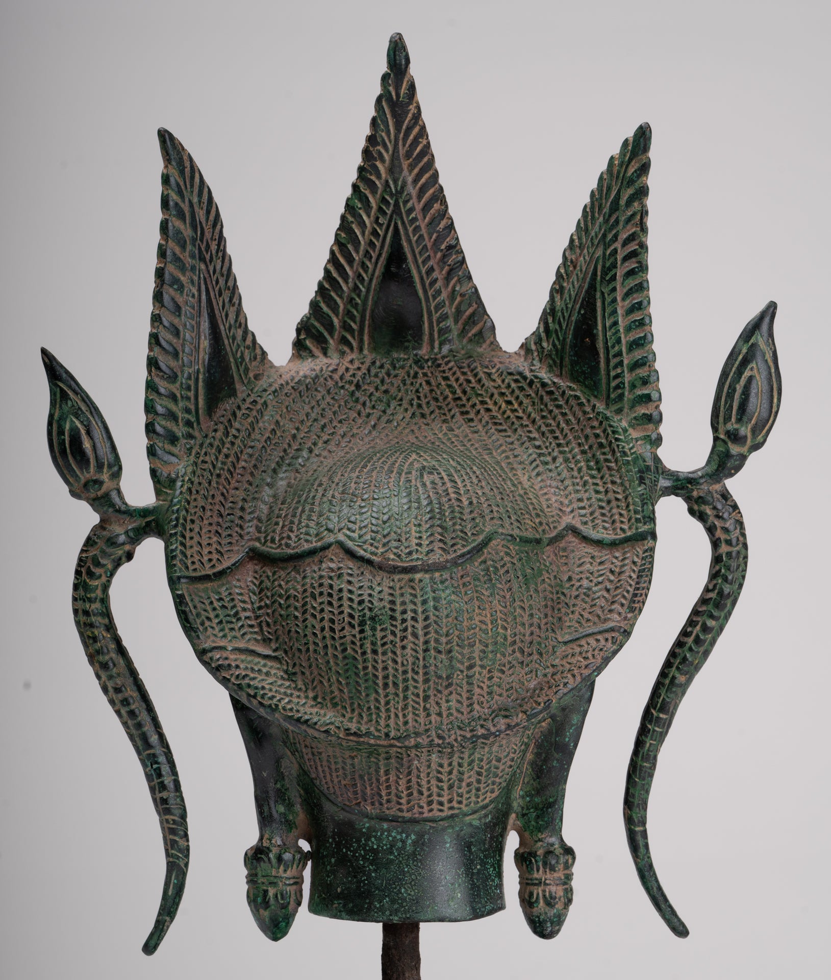 Apsara - Antique Khmer Style Bronze Angkor Wat Apsara or Angel Statue - 38cm/15"