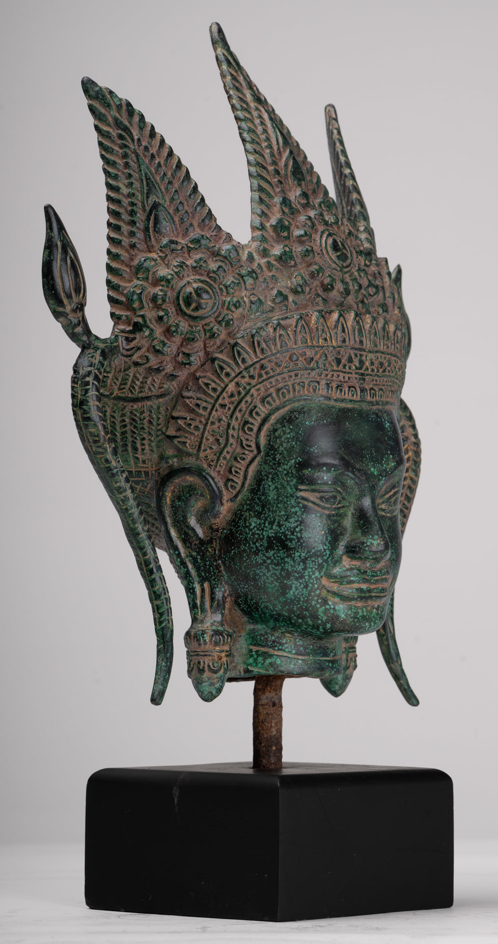 Apsara - Antique Khmer Style Bronze Angkor Wat Apsara or Angel Statue - 38cm/15"