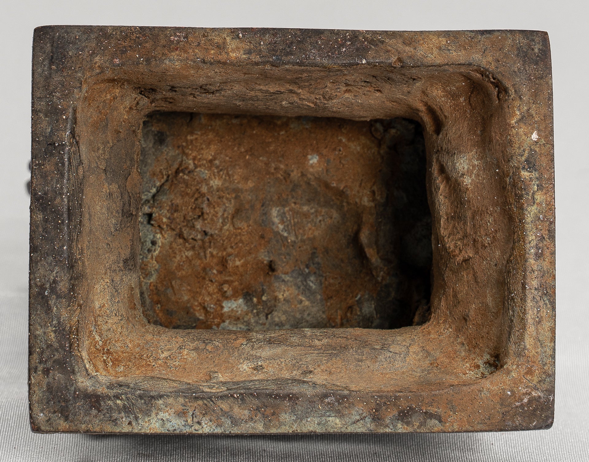 Vishnu - Antique Java Style Indonesian Majapahit Seated Bronze Vishnu Statue - 15cm/6"