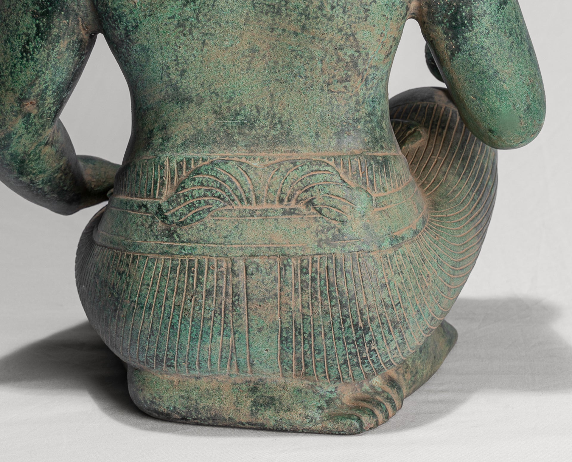 Antique Khmer Style Bronze - Vishnu Avatar - Narasimha or Narasingh - 40cm/16"