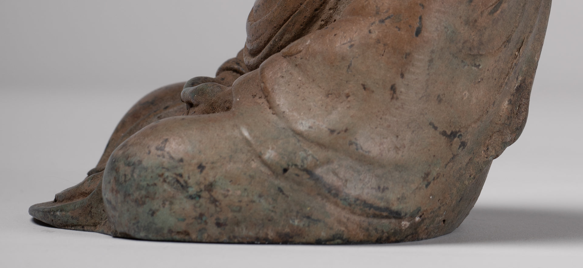 Japanese Buddha - Antique Japanese Style Bronze Seated Meditation Amitabha Buddha Statue - 18cm/7"