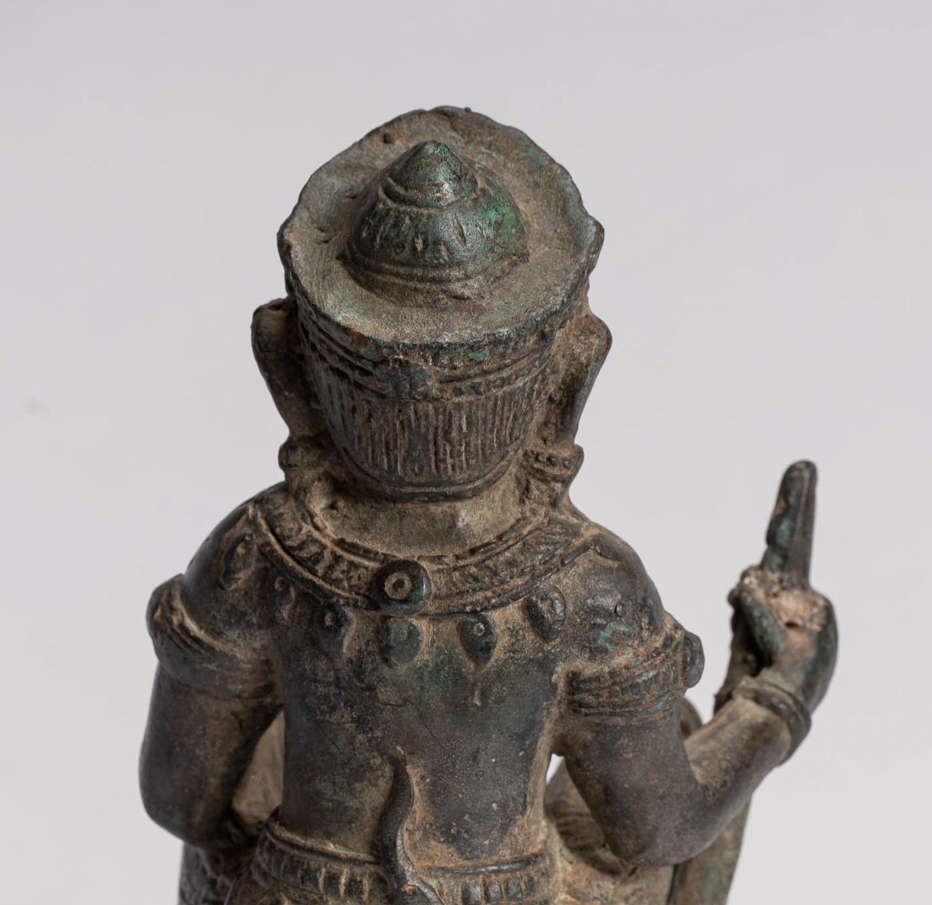 Antique Indian Style Bronze Hindu God Hanuman Statue - Avatar of Shiva - 18cm/7" Tall