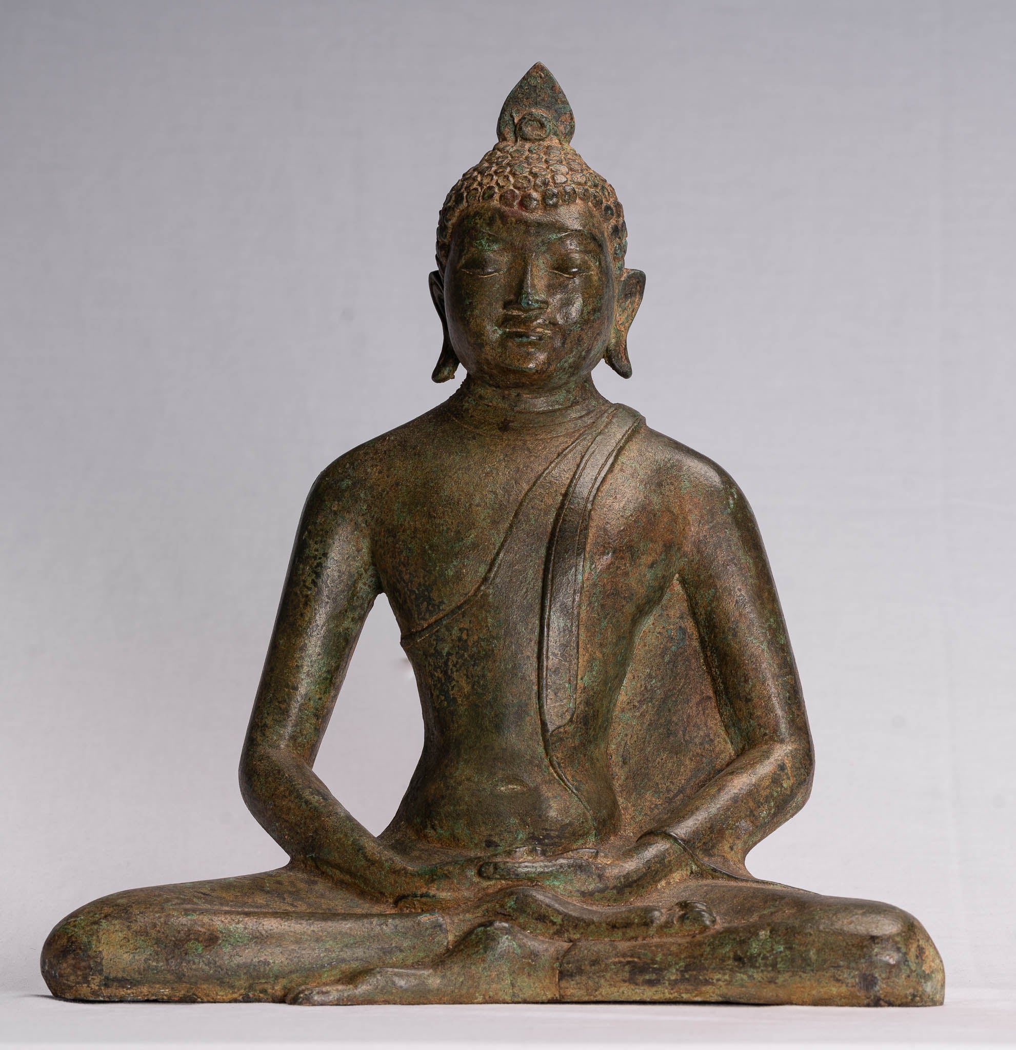 Buddha Statue (Antik) Sri Lanka Stil Bronze Sitzende Meditation Buddha Statue 35cm/14"