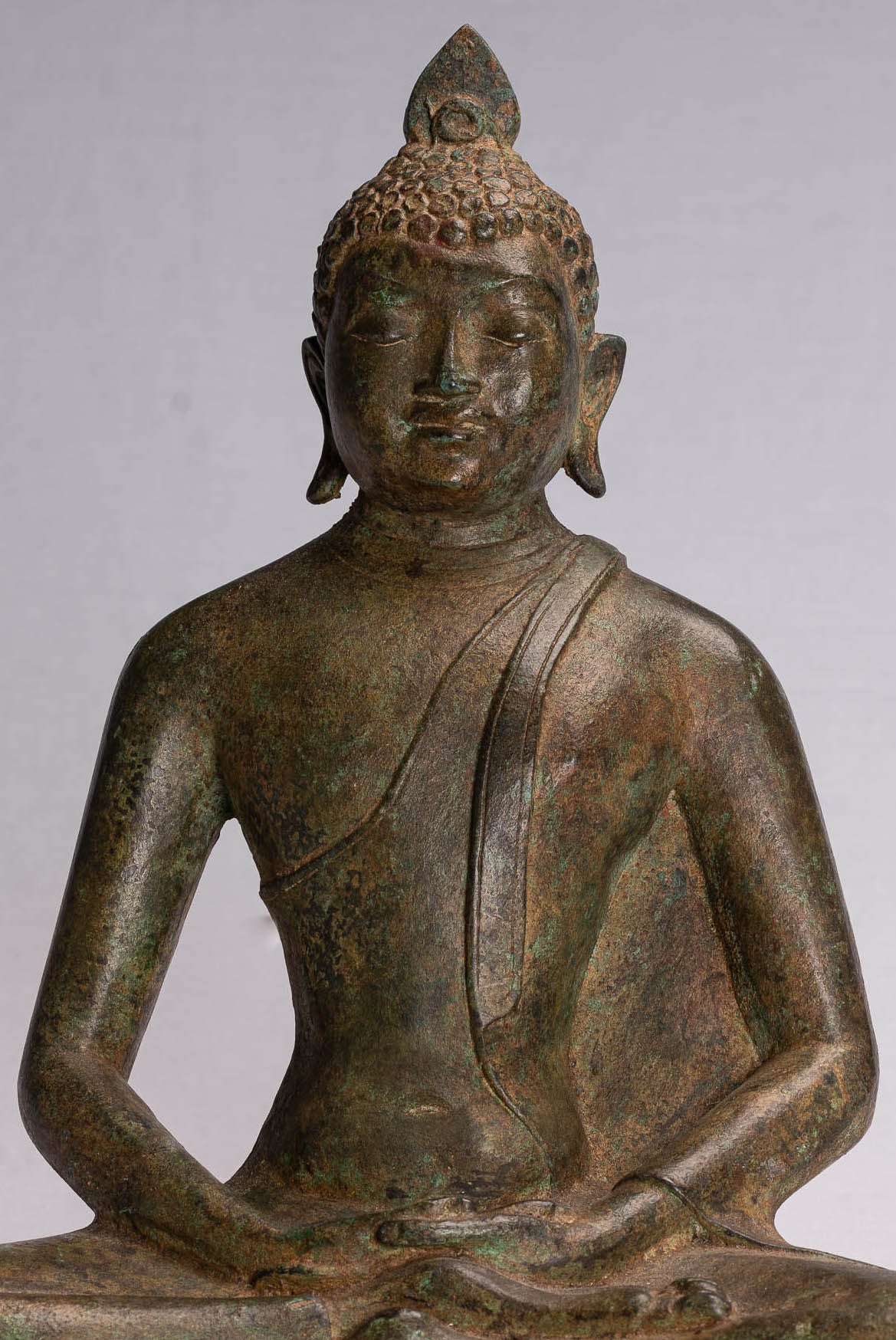 Buddha Statue (Antik) Sri Lanka Stil Bronze Sitzende Meditation Buddha Statue 35cm/14"
