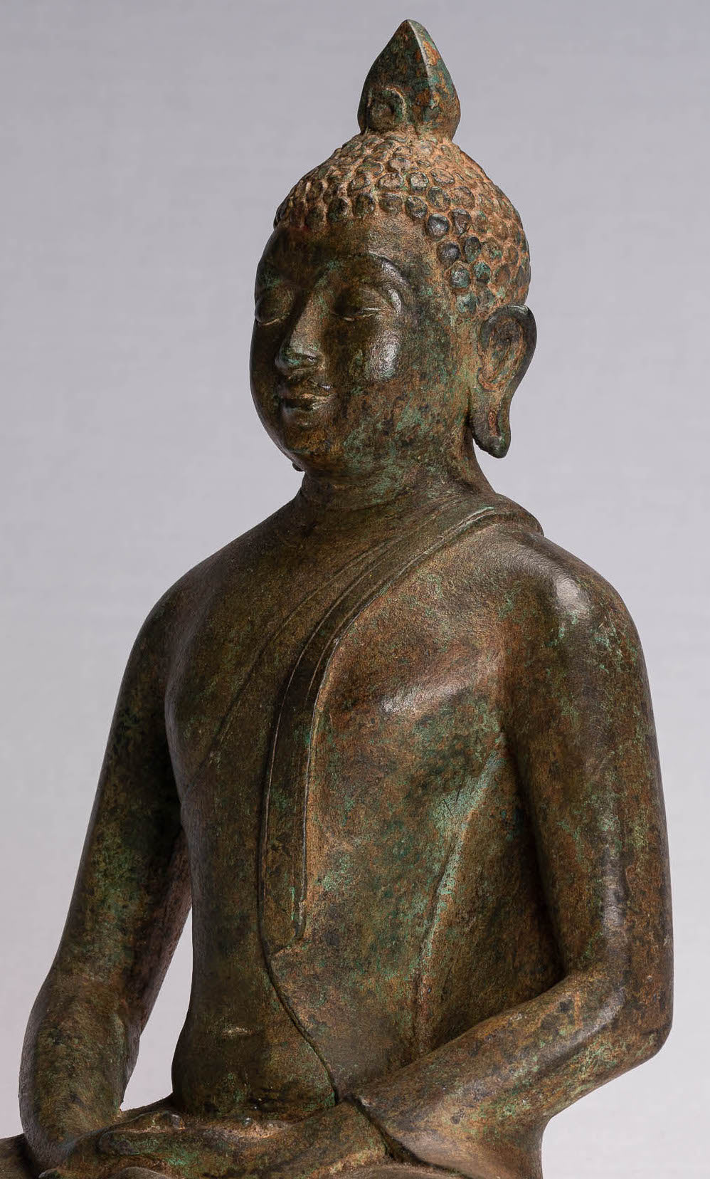 Buddha Statue (Antik) Sri Lanka Stil Bronze Sitzende Meditation Buddha Statue 35cm/14"