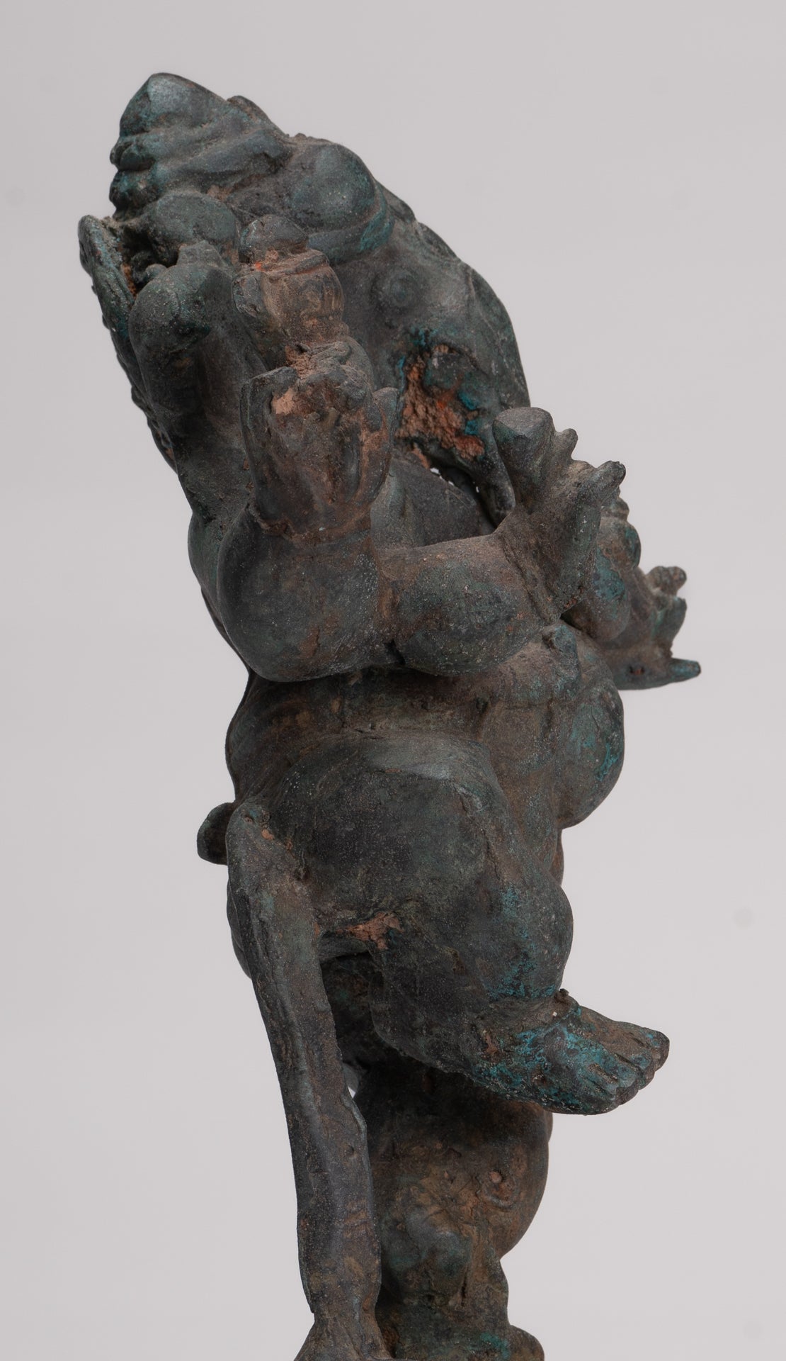 Ganesha Statue - Antique Thai Style Bronze Dancing Ganesha Statue - 30cm/12"