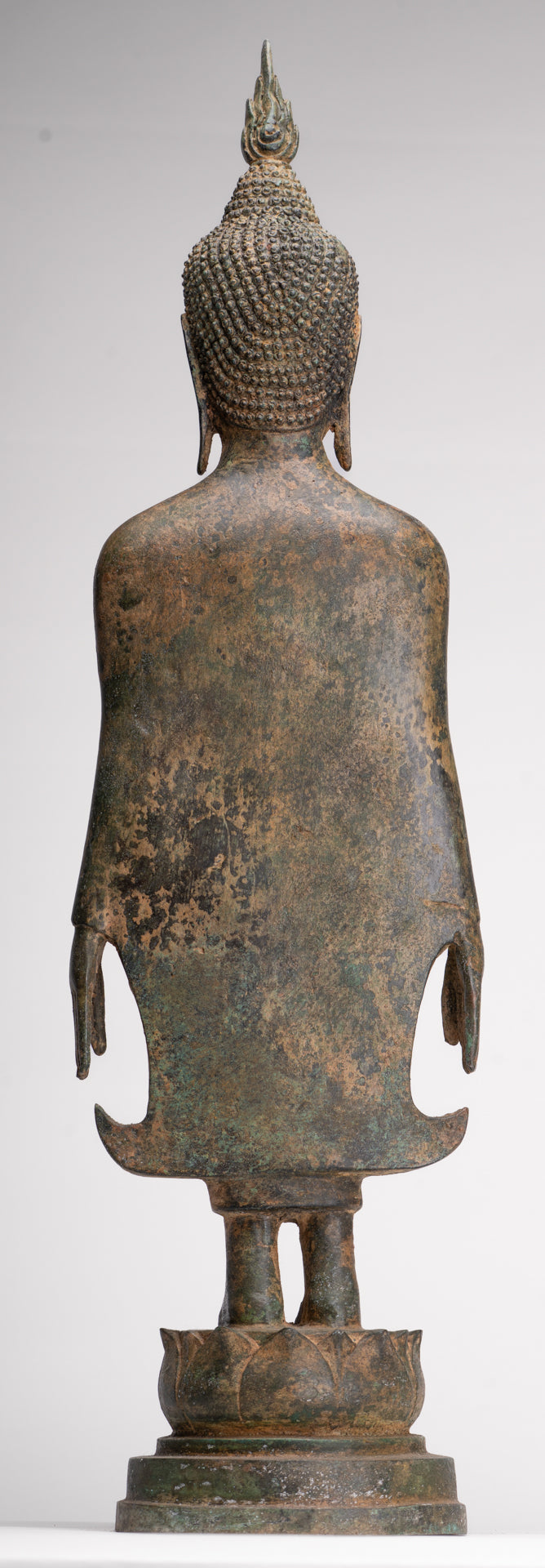 Buddha Statue - Antique Ayutthaya Style Thai Bronze Varada Charity Buddha Statue - 61cm/24"