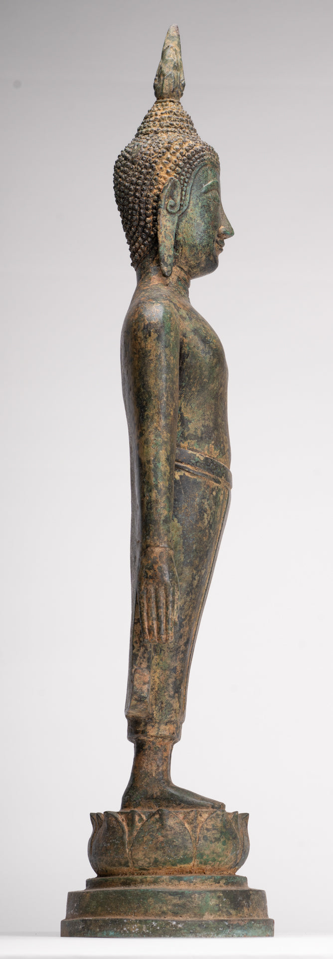 Buddha Statue - Antique Ayutthaya Style Thai Bronze Varada Charity Buddha Statue - 61cm/24"