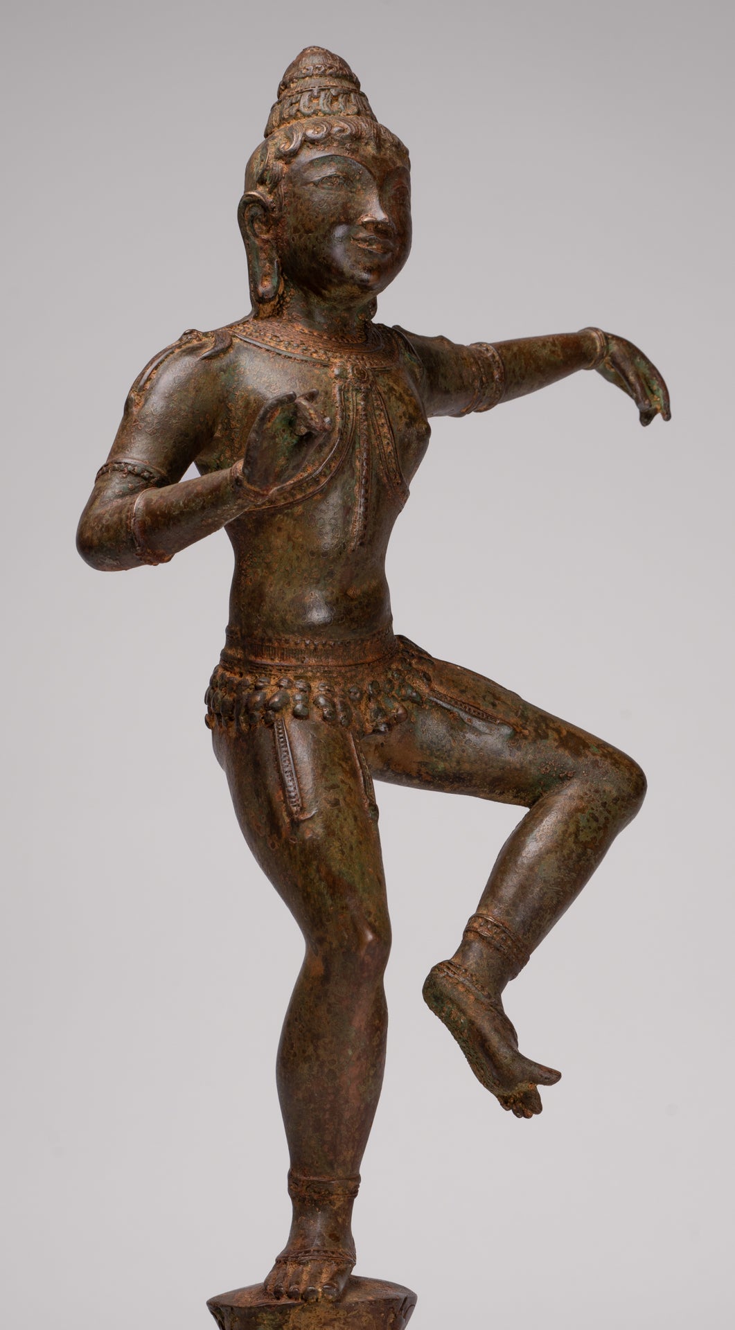 Brahma Statue - Antique Indian Style Dancing Bronze Brahma - Hindu God Creation - 53cm/21"