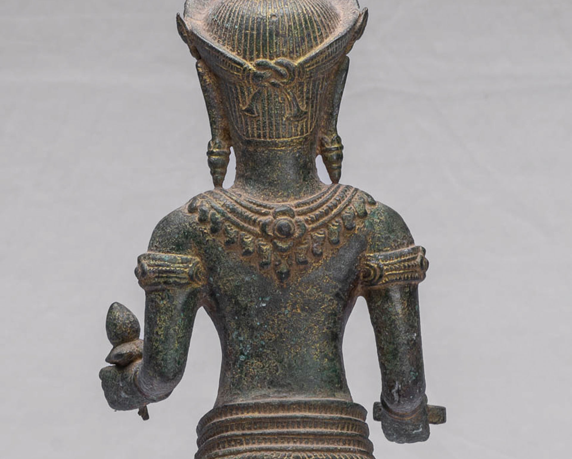 Lakshmi Statue - Antique Khmer Style Bronze Lakshmi / Devi Consort of Vishnu Statue - 54cm/22"
