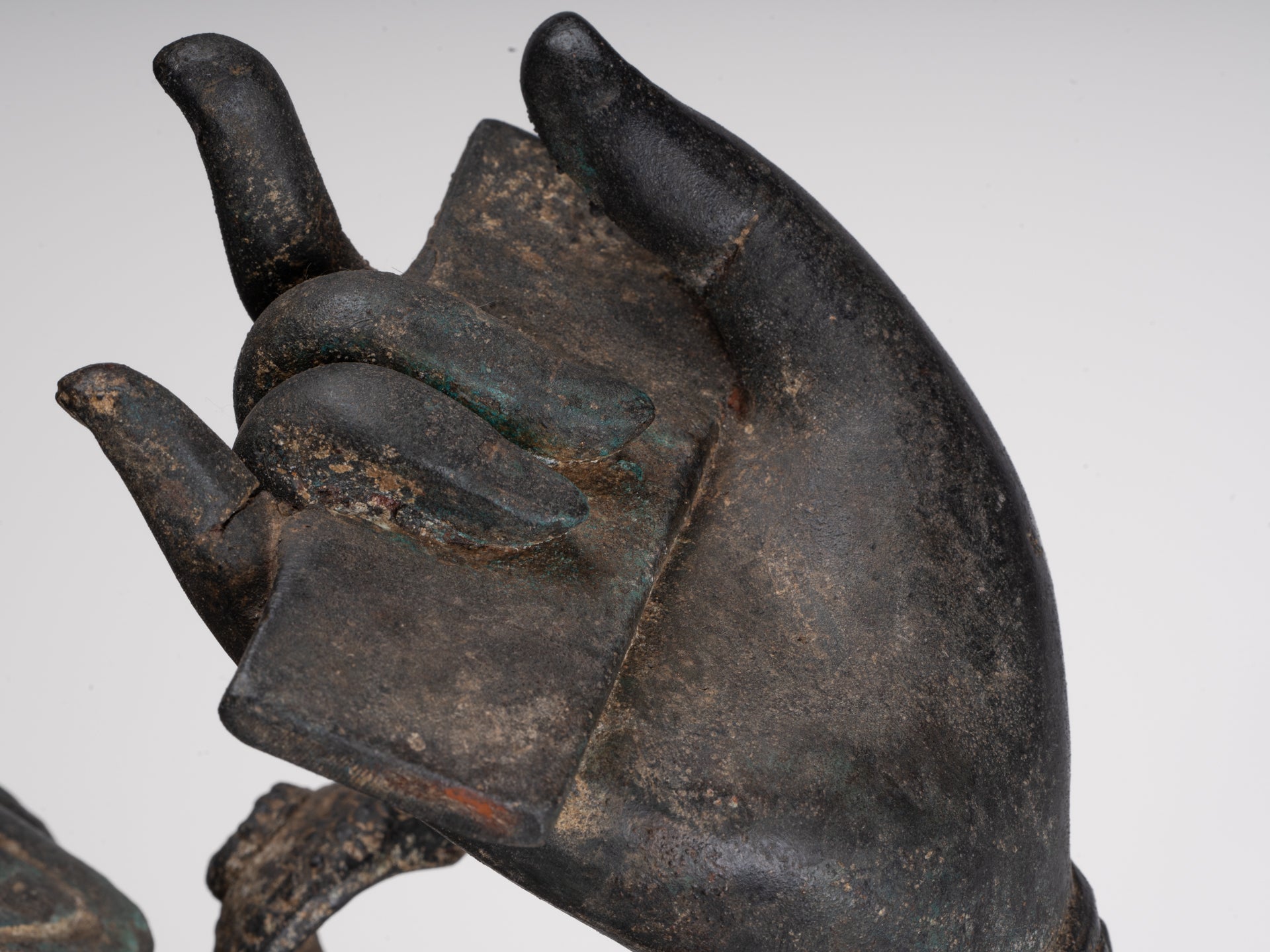 Ganesha Statue - Antique Thai Style Bronze Seated 4-Arm Ganesha Statue - 84cm/34"