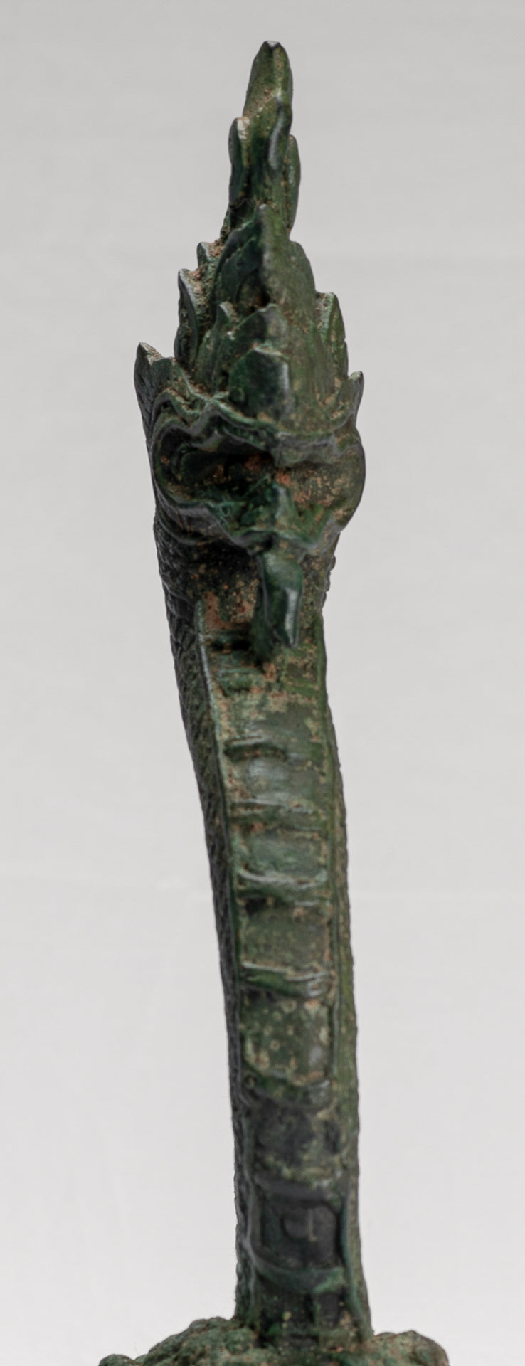 Naga Statue - Antique Thai Style Bronze Protective Naga, Snake or Serpent Statue - 31cm/12"