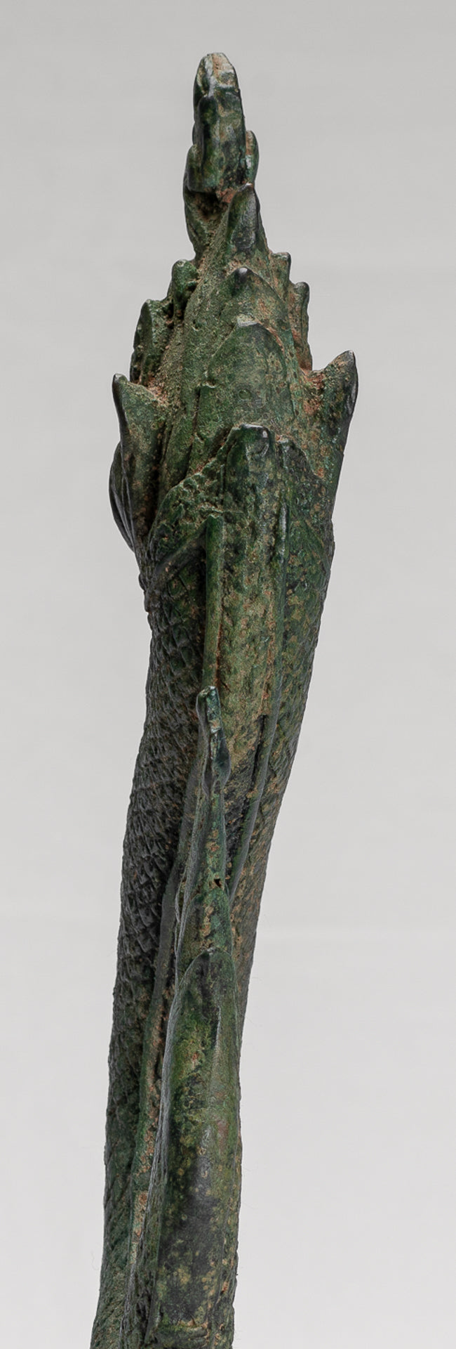 Naga Statue - Antique Thai Style Bronze Protective Naga, Snake or Serpent Statue - 31cm/12"